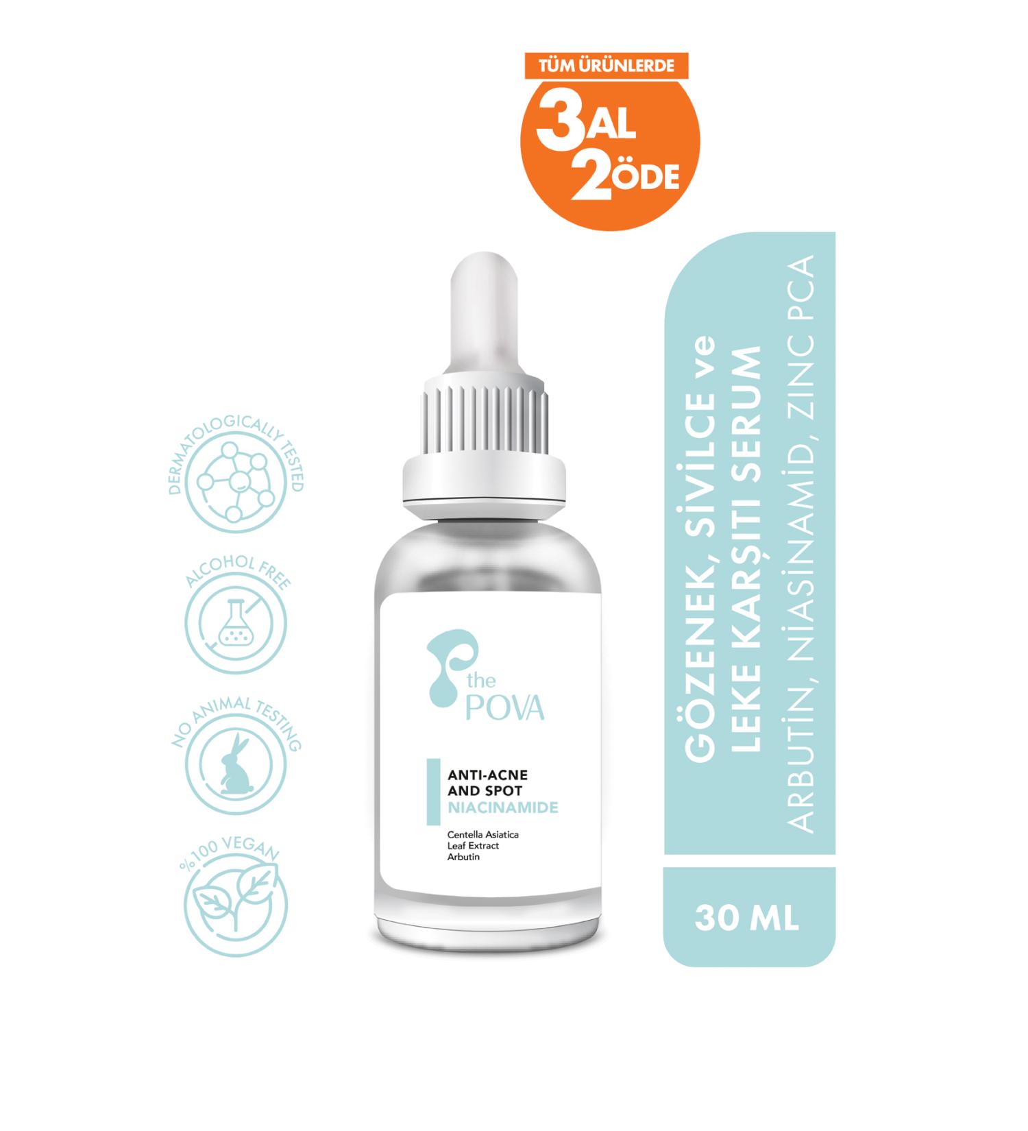 THE POVA Anti-Pore Acne and Stain Serum Arbutin Niacinamide Zinc Pca 30 ml - Buy Online on GoSupps.com