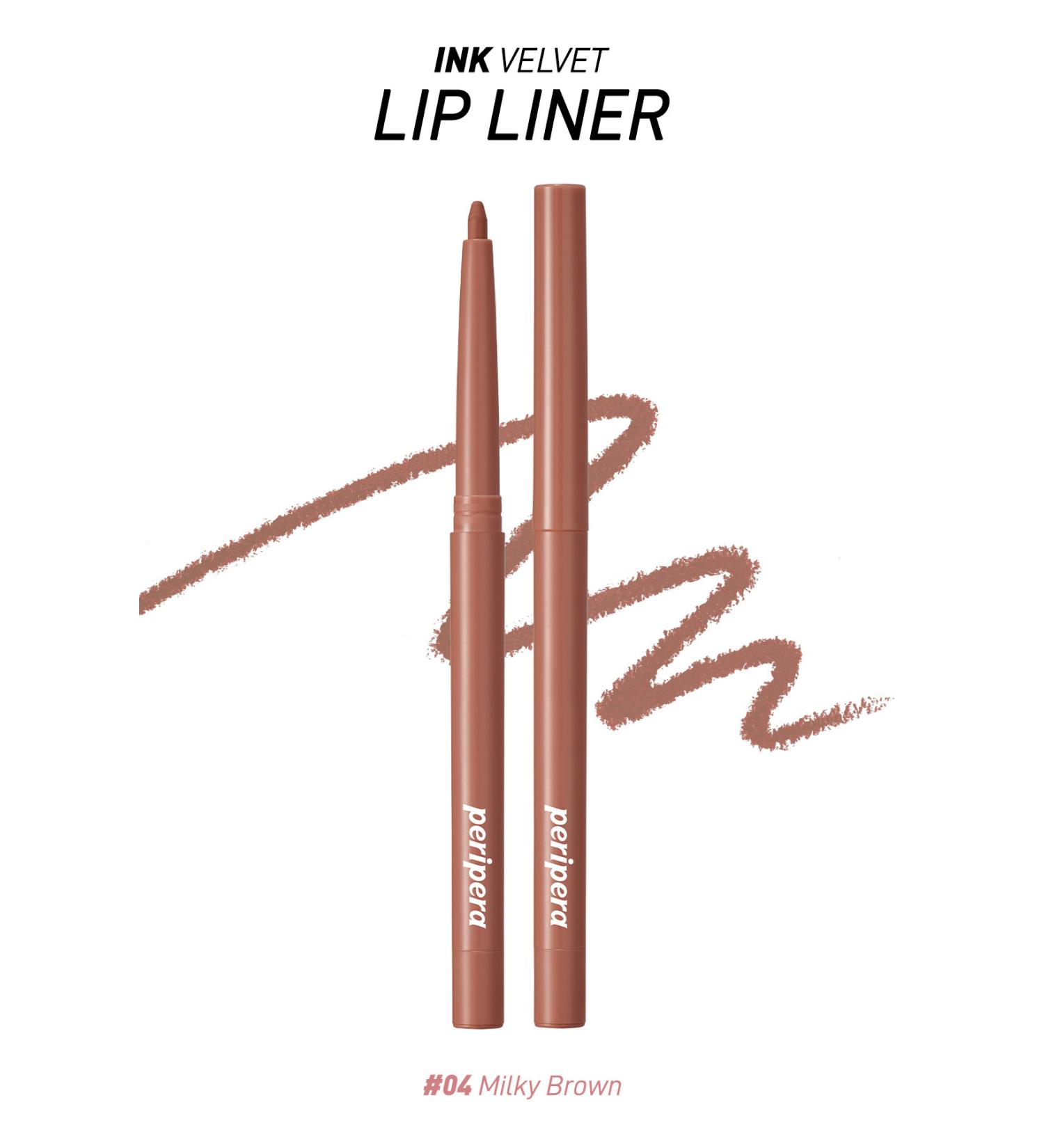 PERIPERA Velvet Finish Intensely Pigmented Lip Liner PERIPERA Ink Velvet Lip Liner (04 Milky Brown) - Buy Online on GoSupps.com