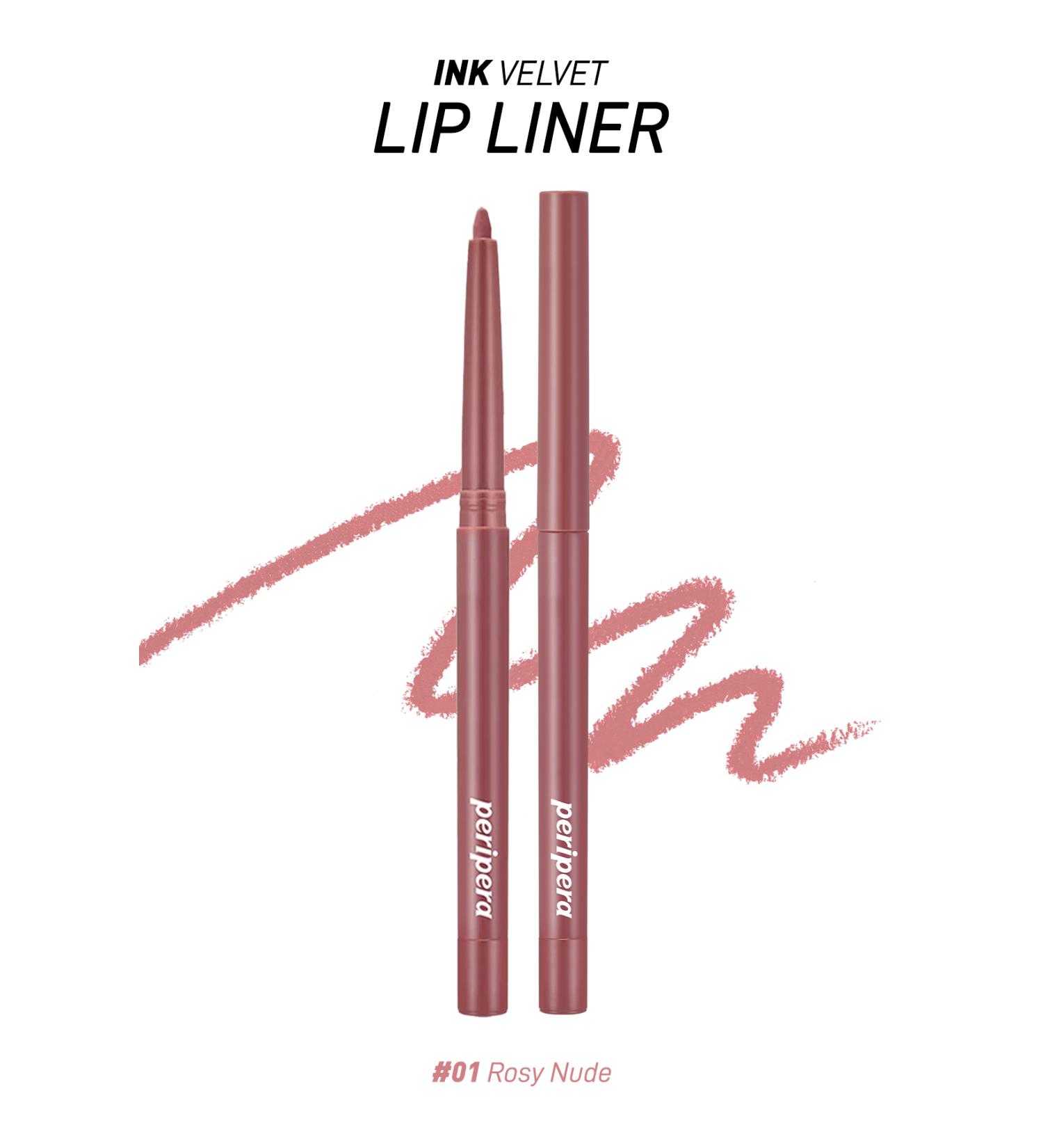 PERIPERA Velvet Finish Intensely Pigmented Lip Liner PERIPERA Ink Velvet Lip Liner (01 Rosy Nude) - Buy Online on GoSupps.com
