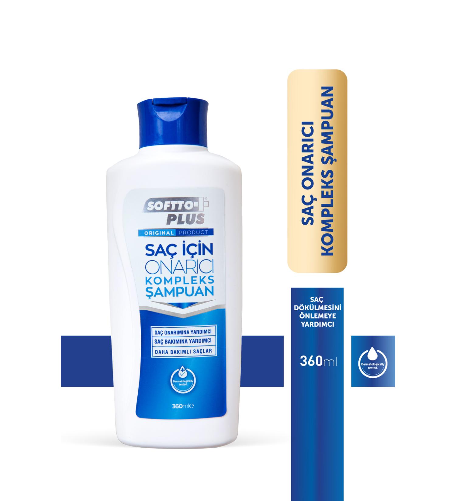 Softto Plus Nourishing and Hair Repairing Complex Shampoo from Root to Tip 360 Ml