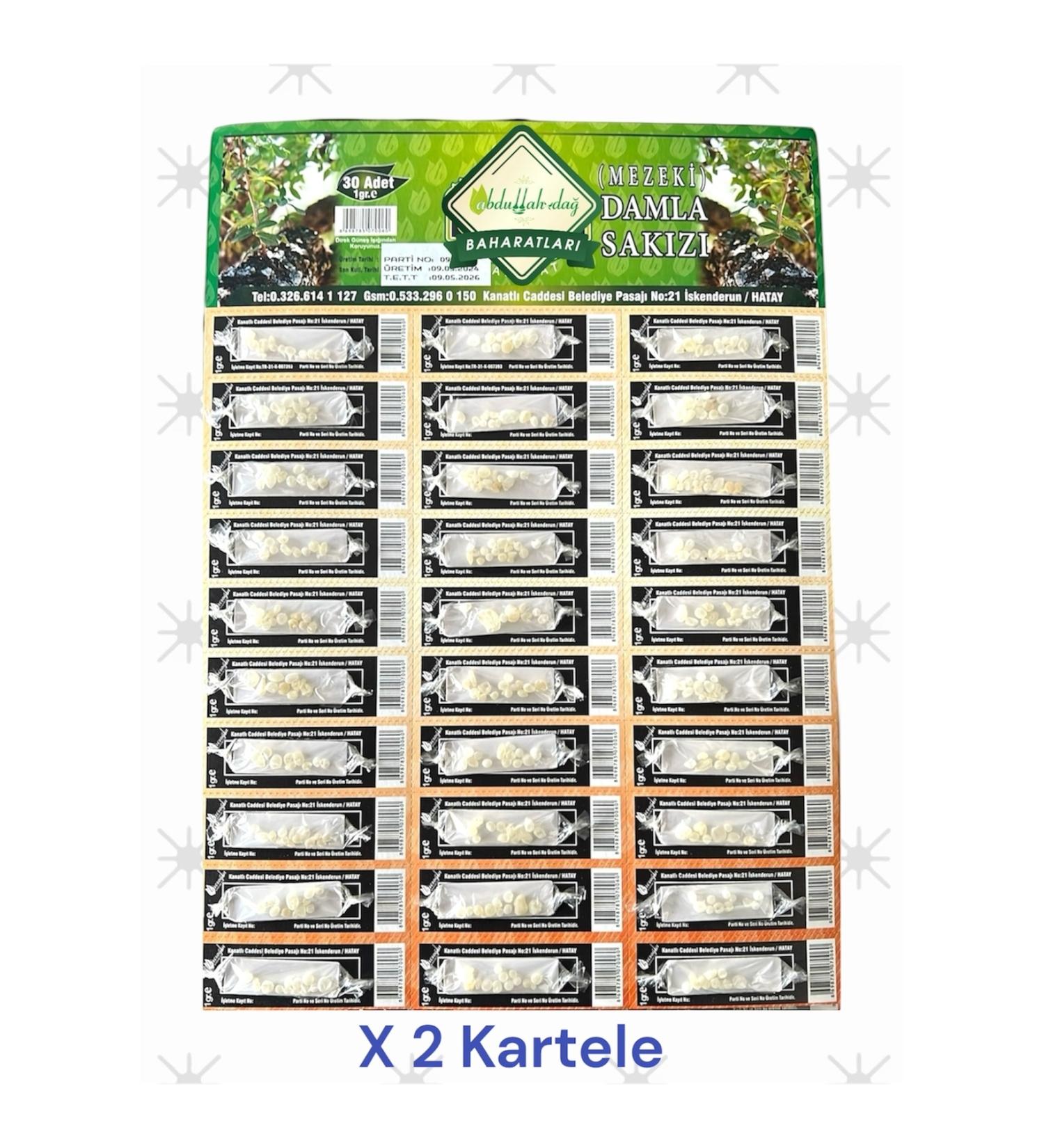 ABDULLAH DA Hatay Local Natural Mastic Gum (Mezeki) Gum Cartel 1 gr X 60 Pieces - Buy Online on GoSupps.com