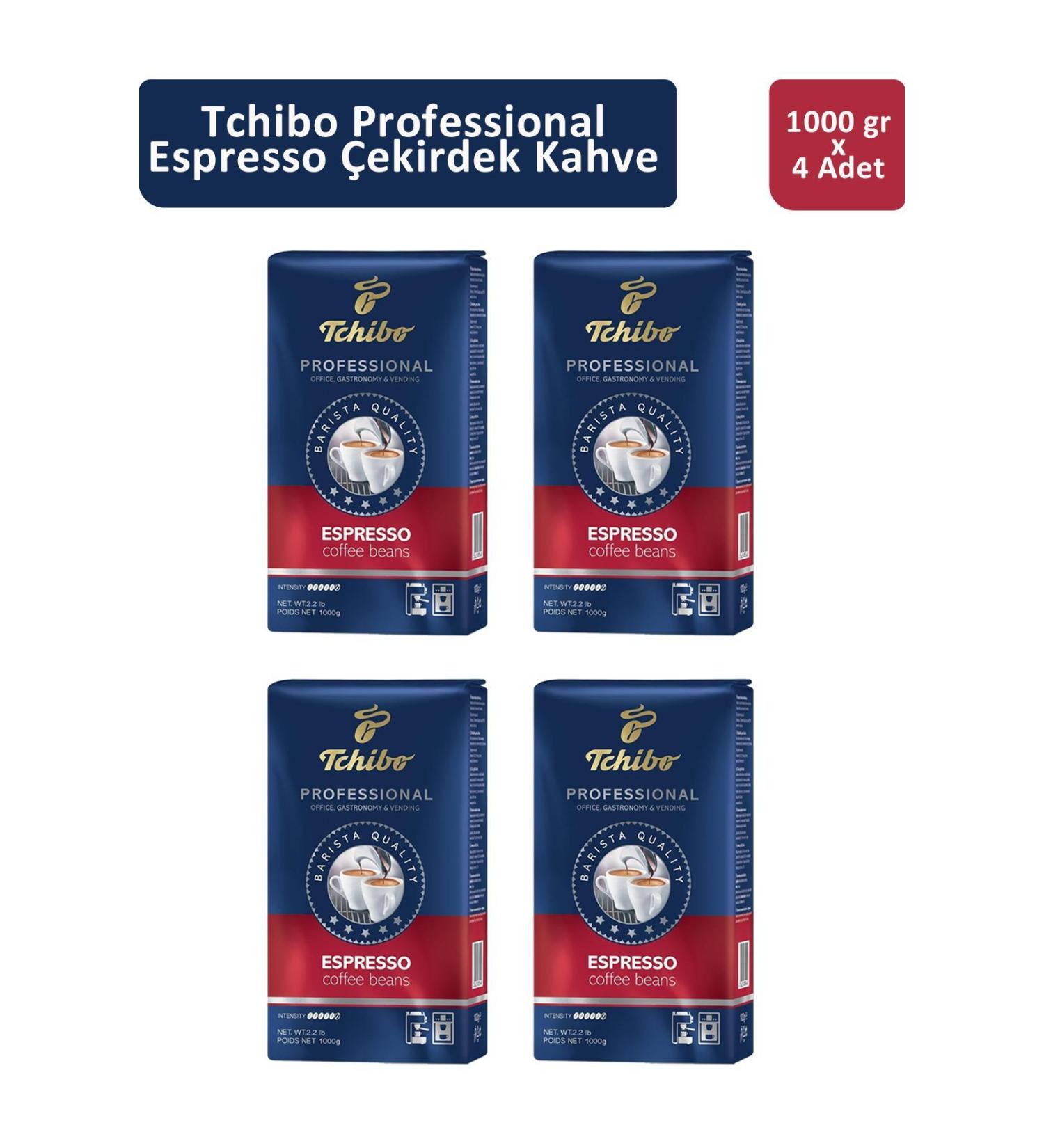 Tchibo Professional Espresso Coffee Beans 1 kg x 4 Pieces