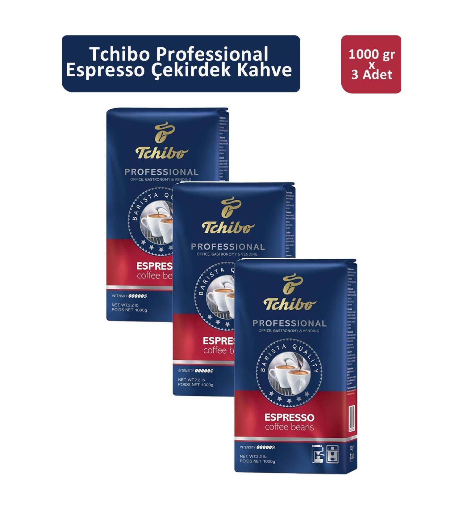Tchibo Professional Espresso Coffee Beans 1 kg x 3 Pieces