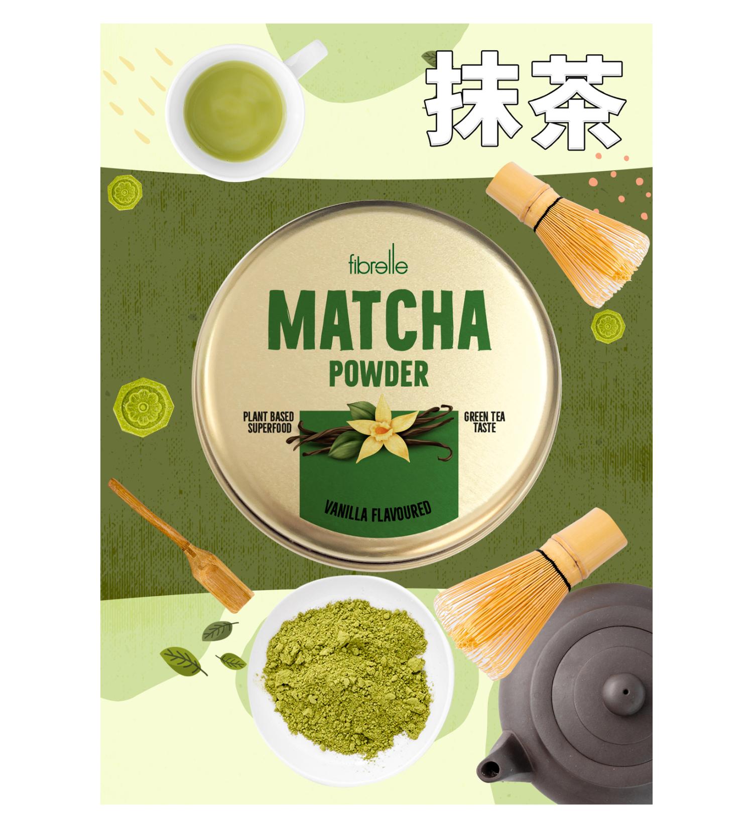 Fibrelle Vanilla Matcha 25 - Vanilla Matcha gr - Buy Online on GoSupps.com