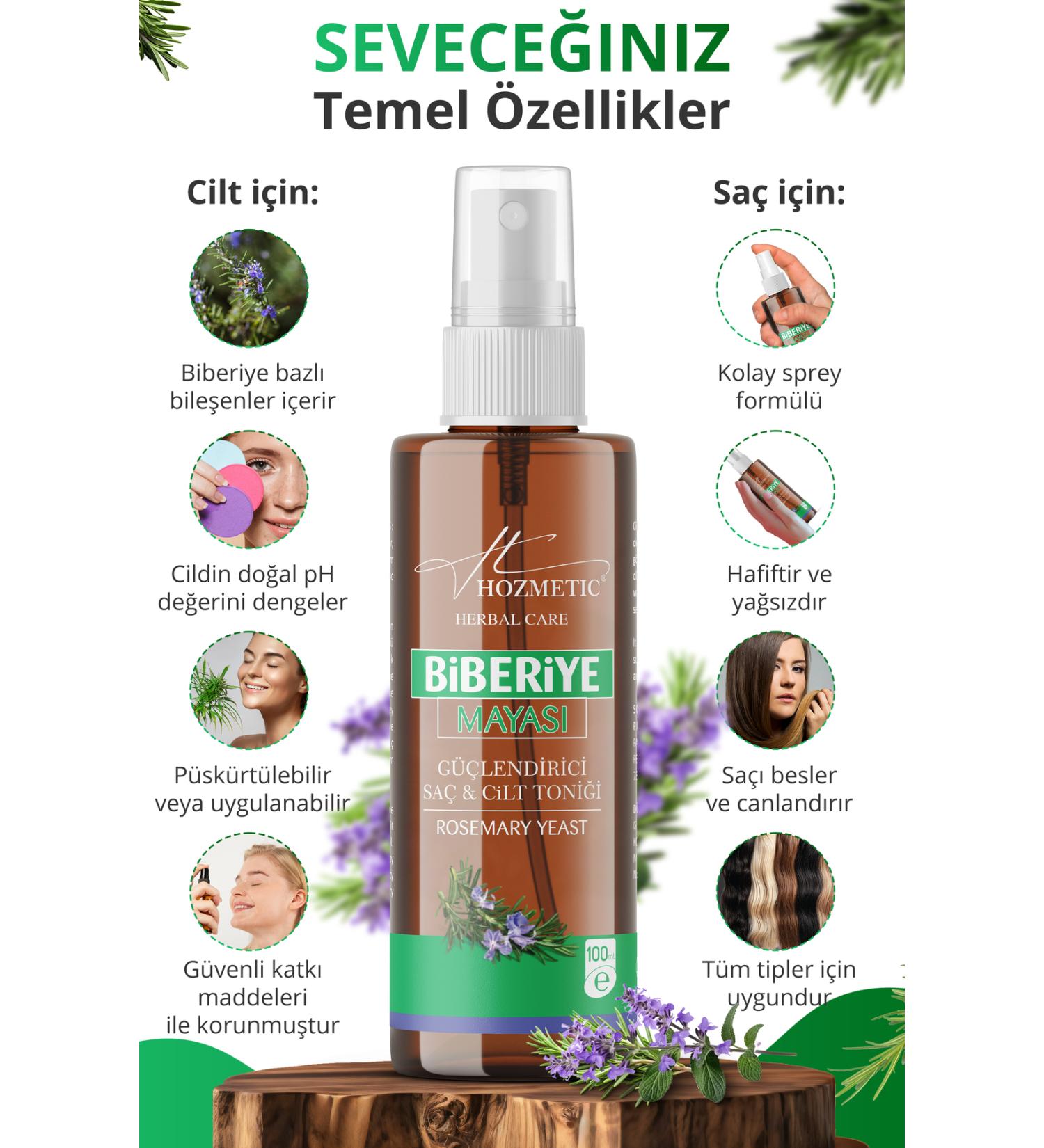 HOZMETIC Rosemary Yeast is against hair loss repairing nourishing strengthening plumping cleansing - Buy Online on GoSupps.com