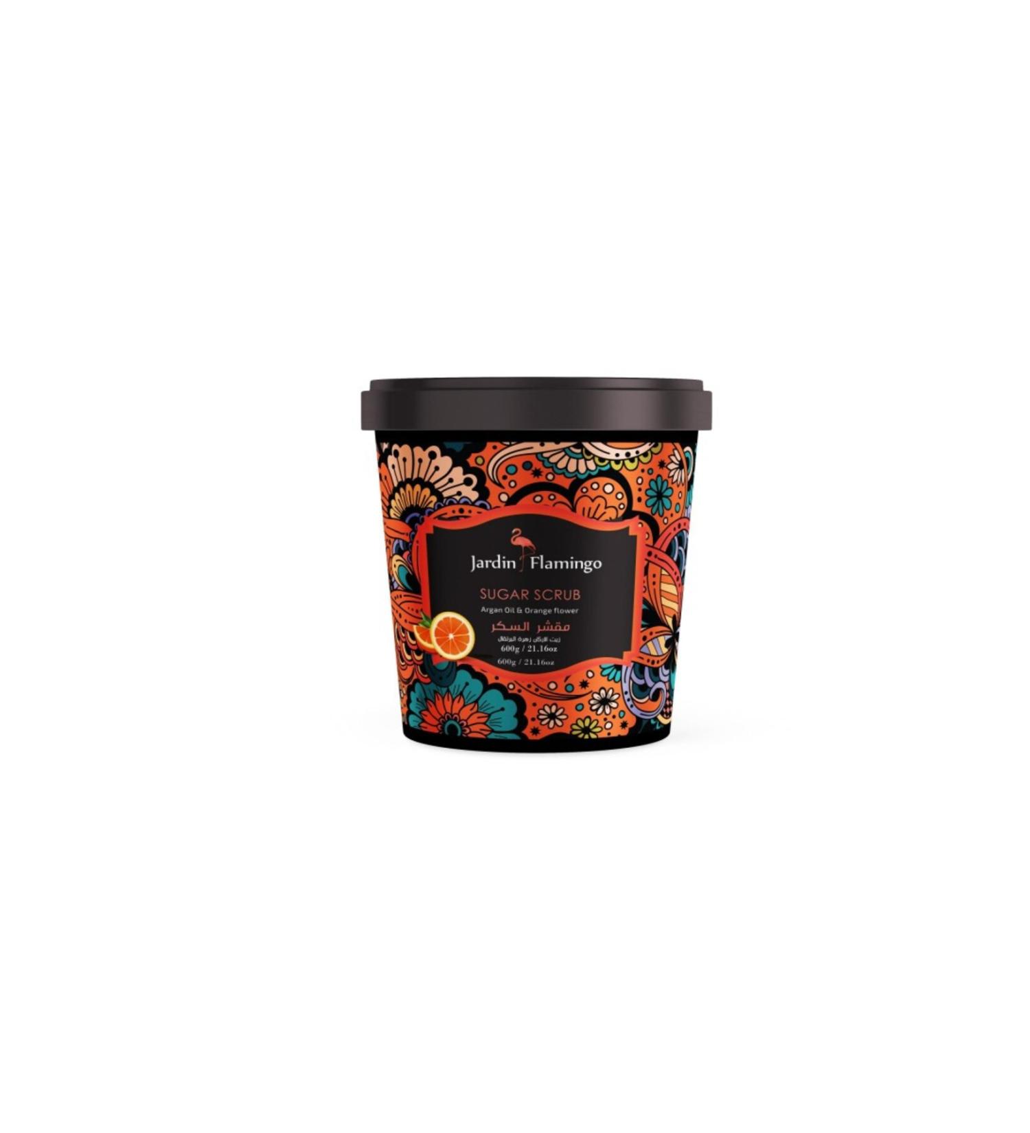 JARD N FLAMINGO SUGAR SCRUB ARGAN OIL& ORANGE FLOWER 600G