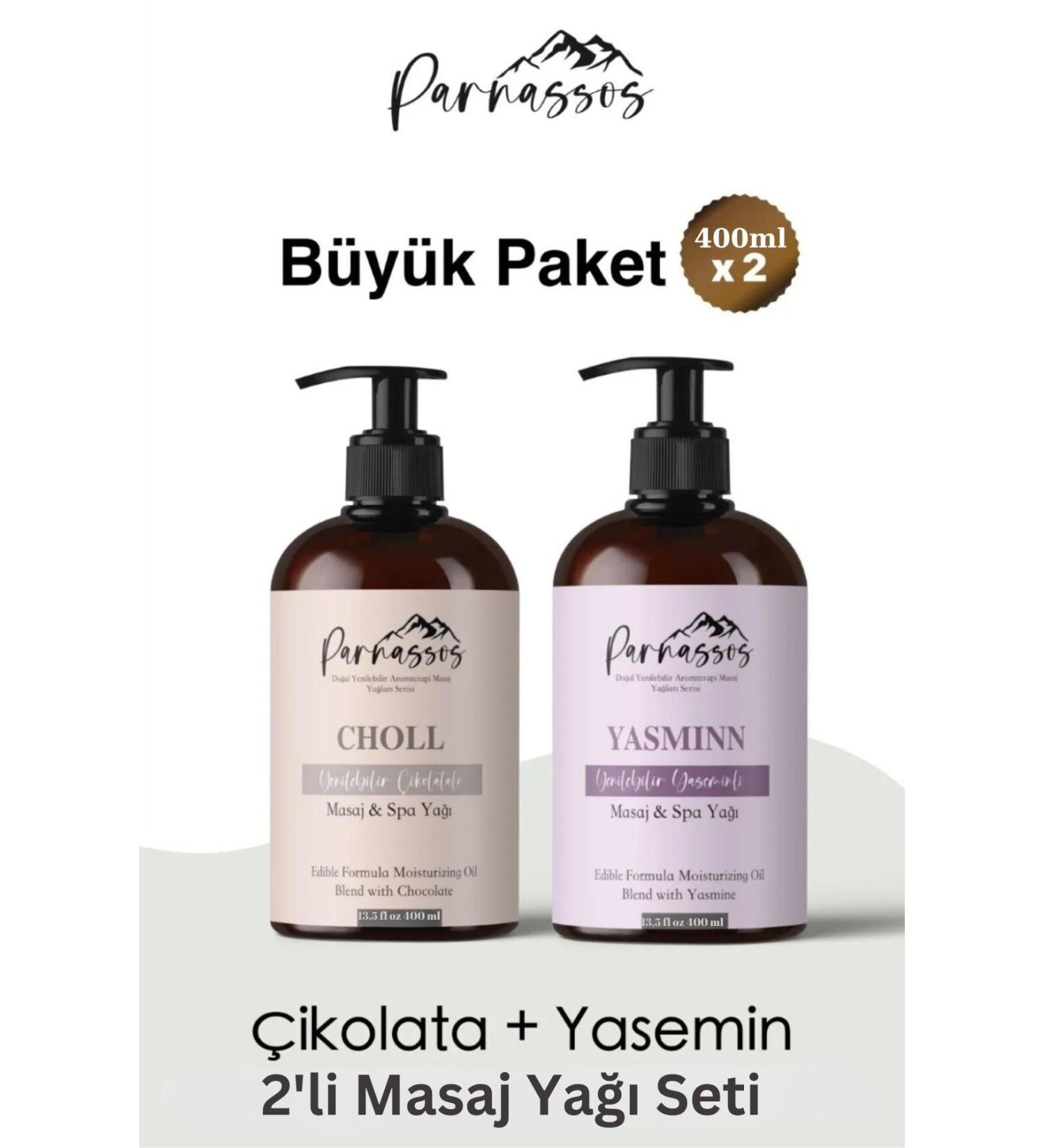 Parnassos Aromatherapy Relaxing Chocolate Massage Oil Jasmine Natural Massage Oil 400 ml