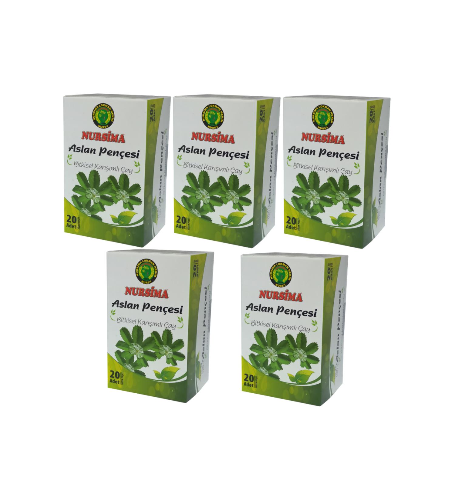 Nursima Lion's Claw Herbal Mixed Tea 20' Filter Bags 5 Boxes