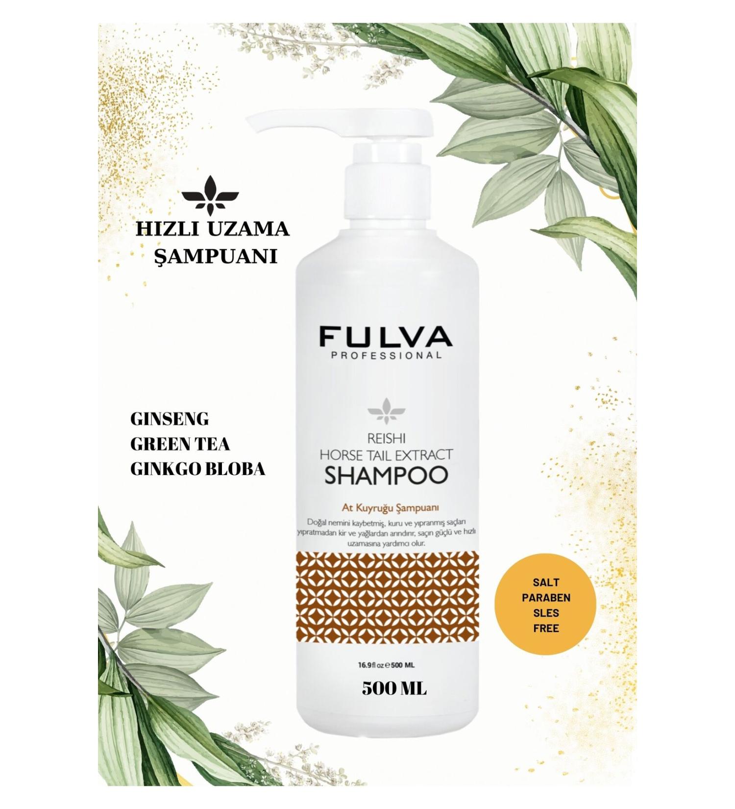 Fulva Reishi & Horsetail Plant and Flaxseed Extract Shampoo 500 ml - Buy Online on GoSupps.com