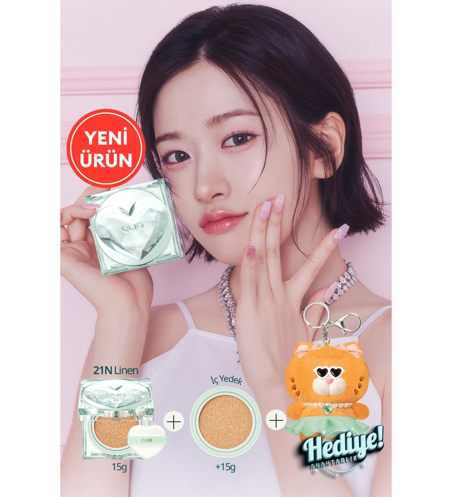 CLIO Special Design All Day Long Lasting Matte Cushion CLIO Kill Cover Skin Fixer Cushion 21N Linen Luxury Koshort - Buy Online on GoSupps.com