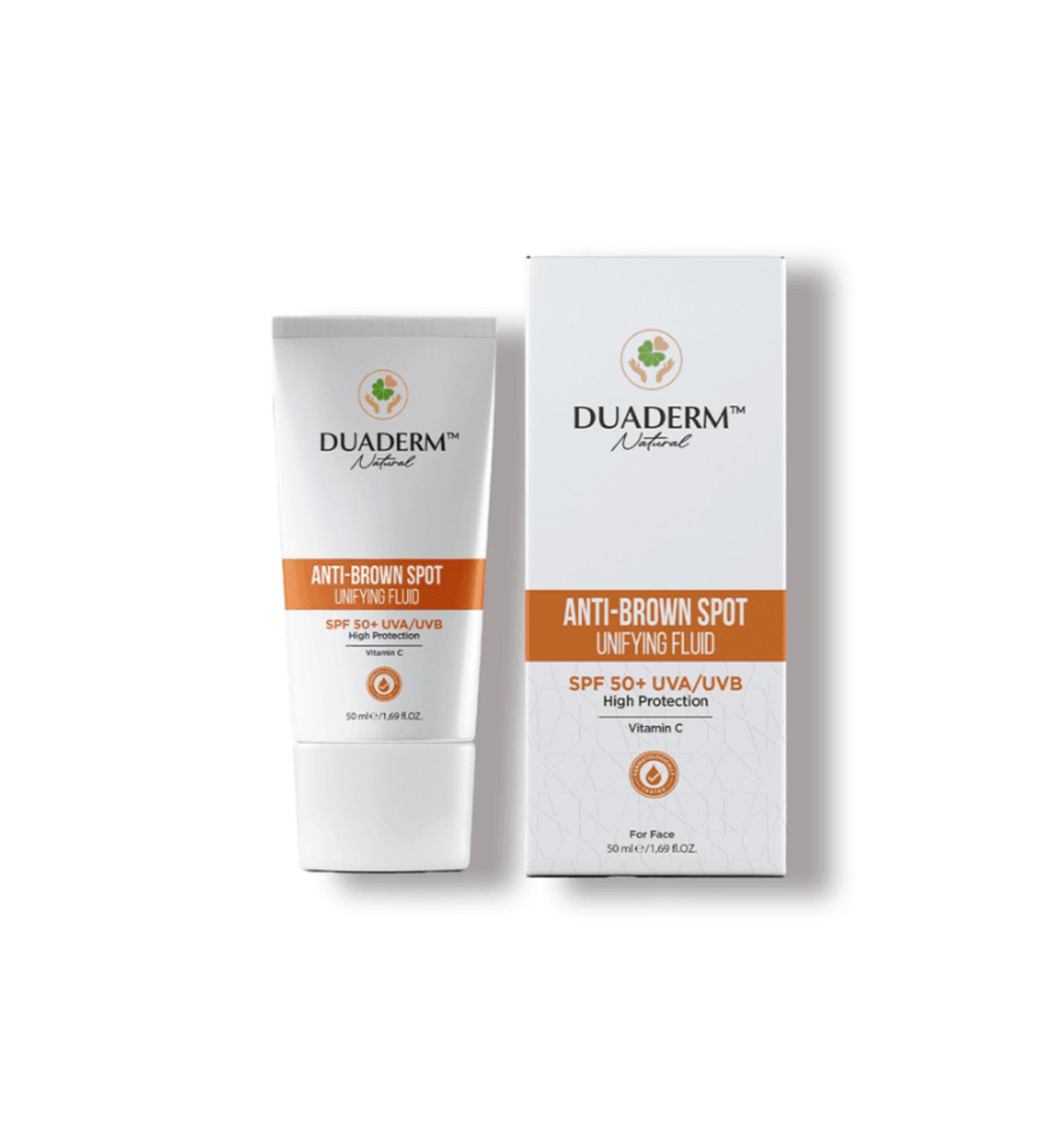 Duaderm Natural Anti-Blemish High Protection Anti-Brown Face Sun Cream SPF50+