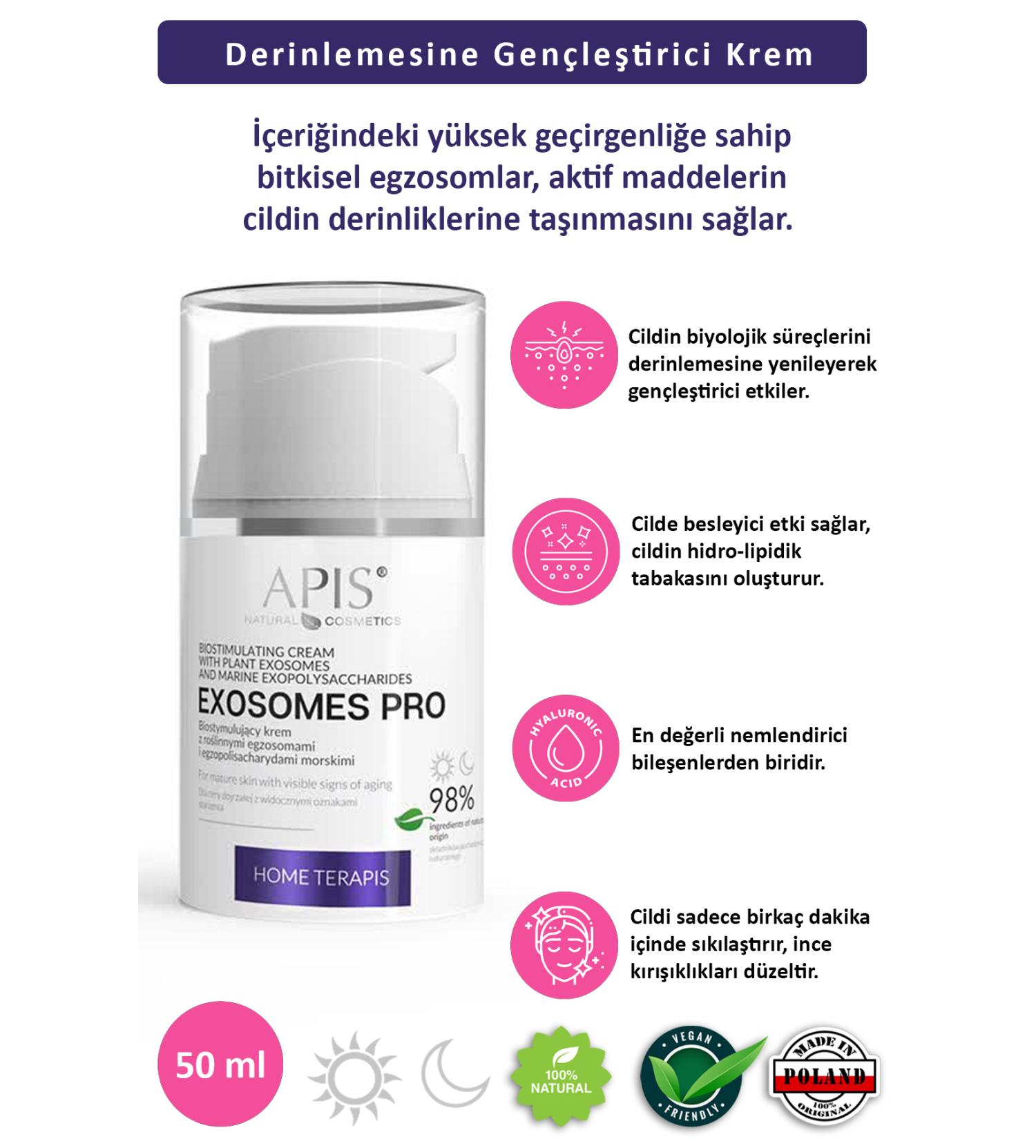 Apis Natural Cosmetics Anti-Aging Home Therapist Herbal Exosome Cream 50ml - Buy Online on GoSupps.com