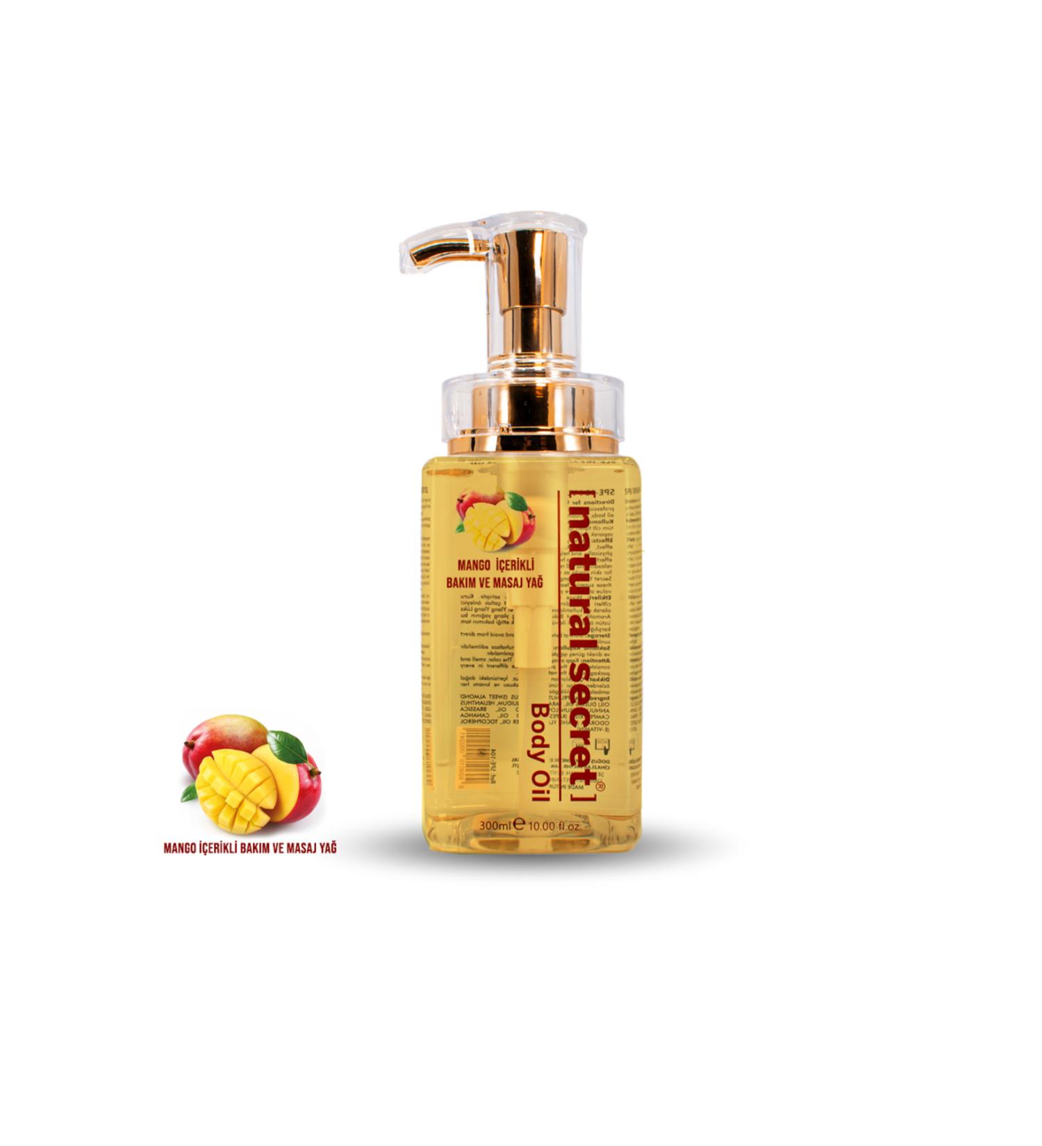 Natural Secret Mango Content Care and Massage Oil 300ml / NATURAL SECRET-MANGO MASSAGE & BODY CARE OIL