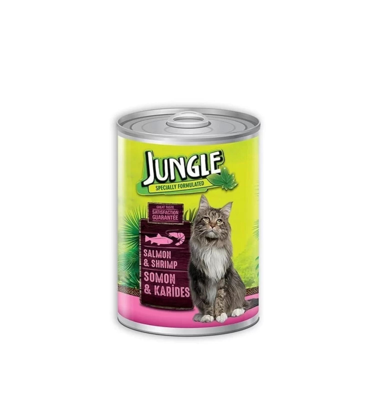 Jungle Salmon Shrimp Canned Cat Food 415 gr