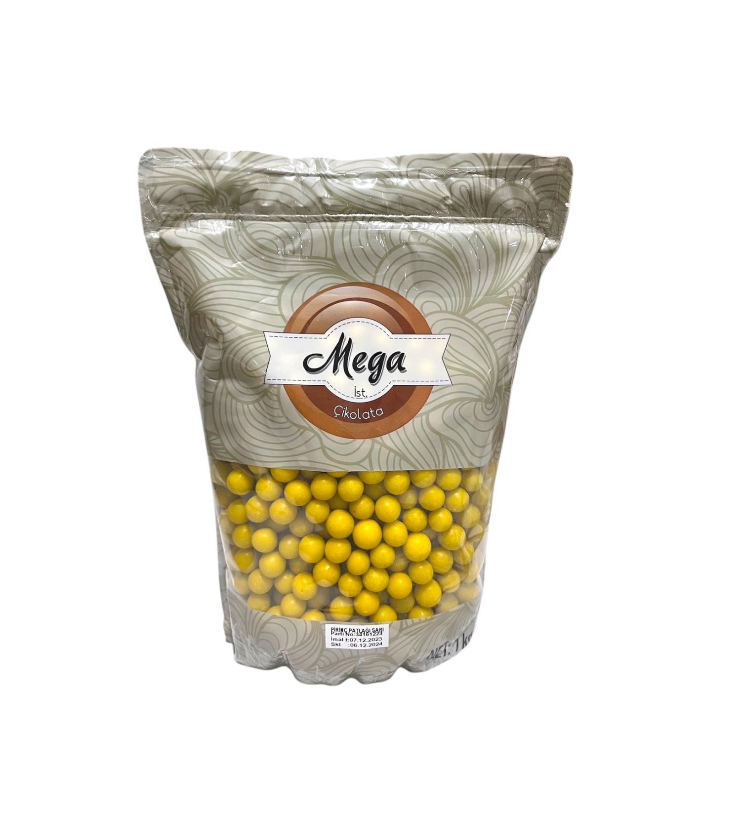 Mega YELLOW LARGE RICE CRACKS 1 KG.