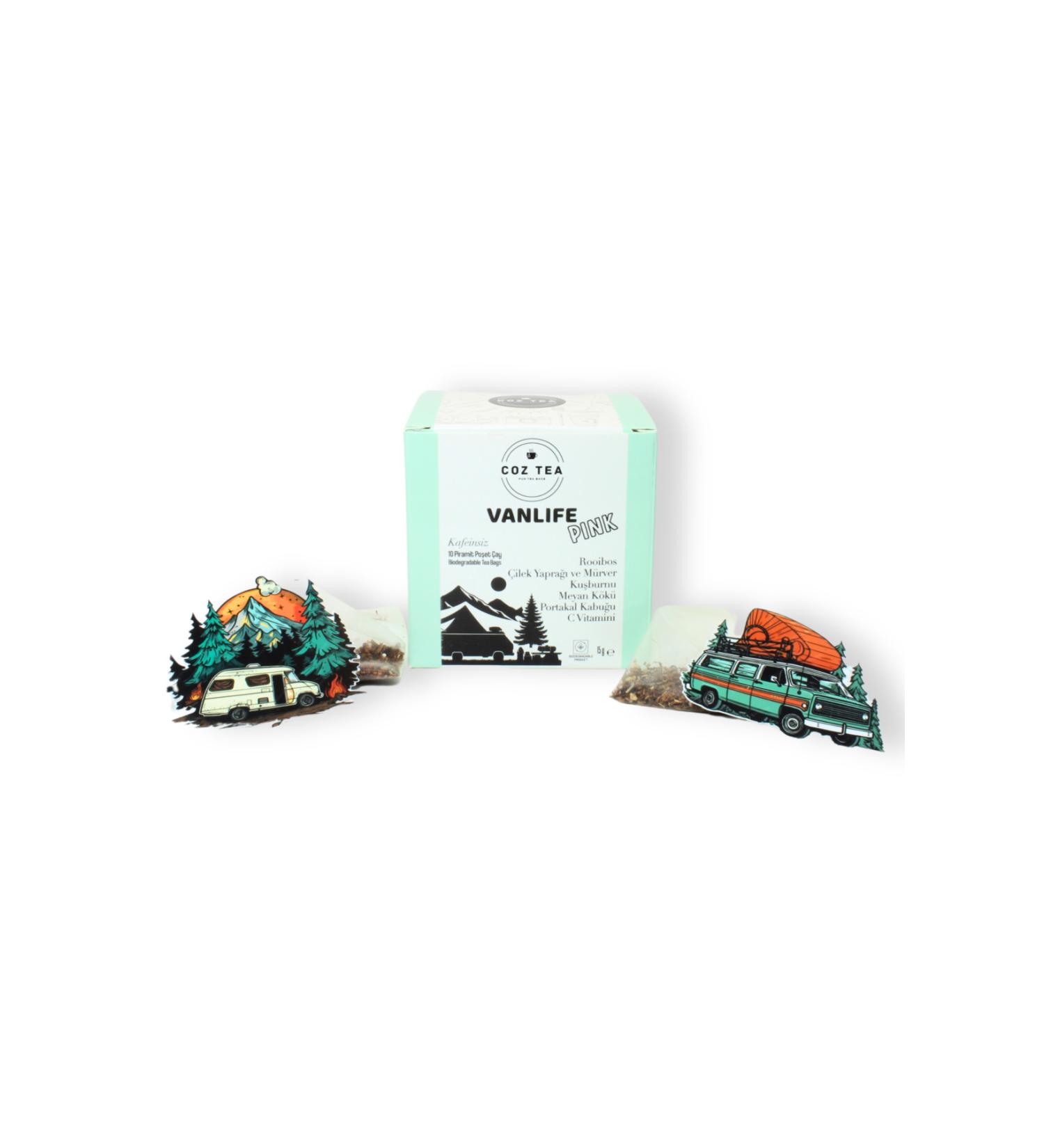 COZ TEA VANLIFE PINK Rooibos Pyramid Herbal Tea Bag - Buy Online on GoSupps.com