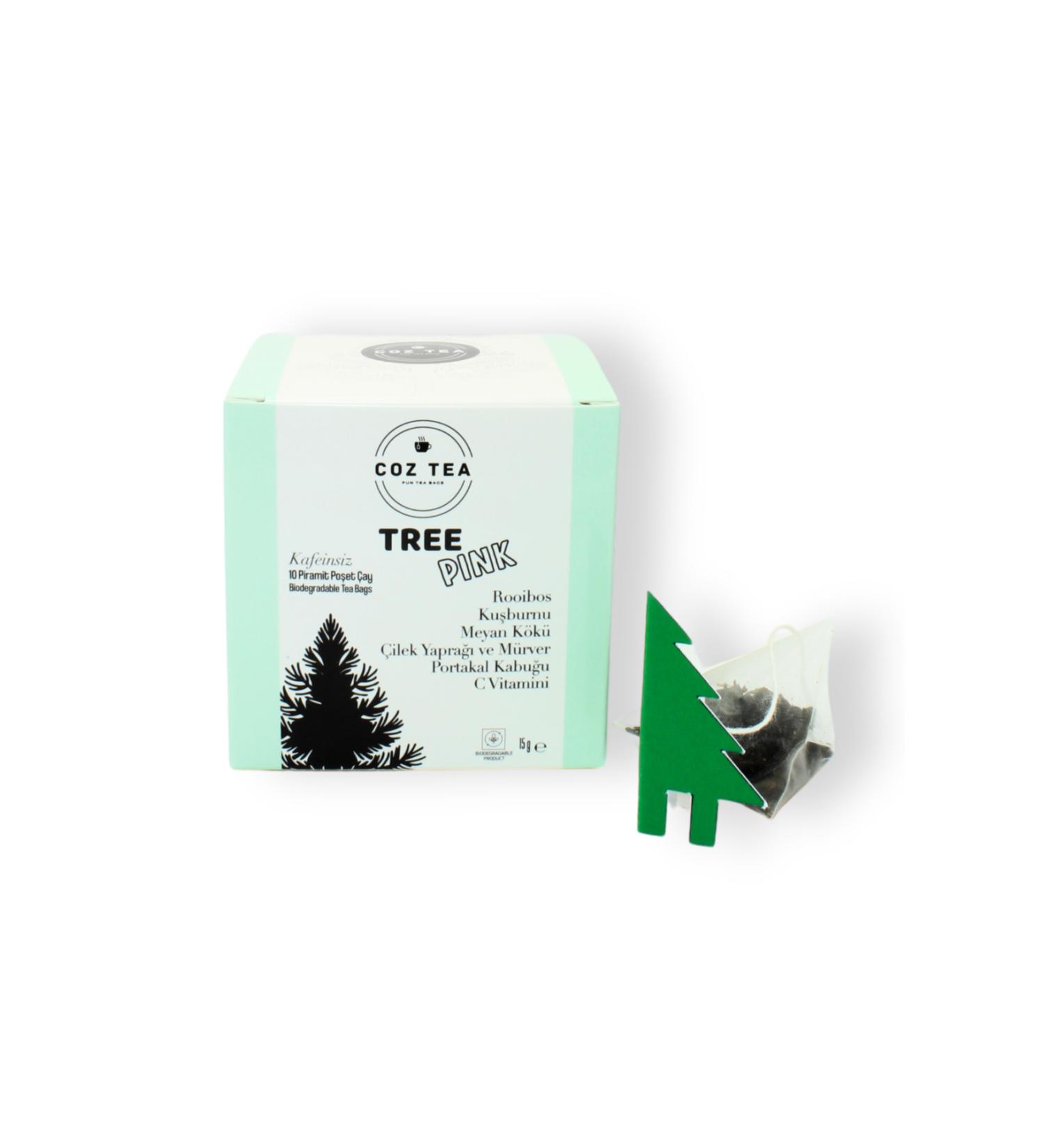 COZ TEA TREE PINK Rooibos Pyramid Herbal Tea Bag
