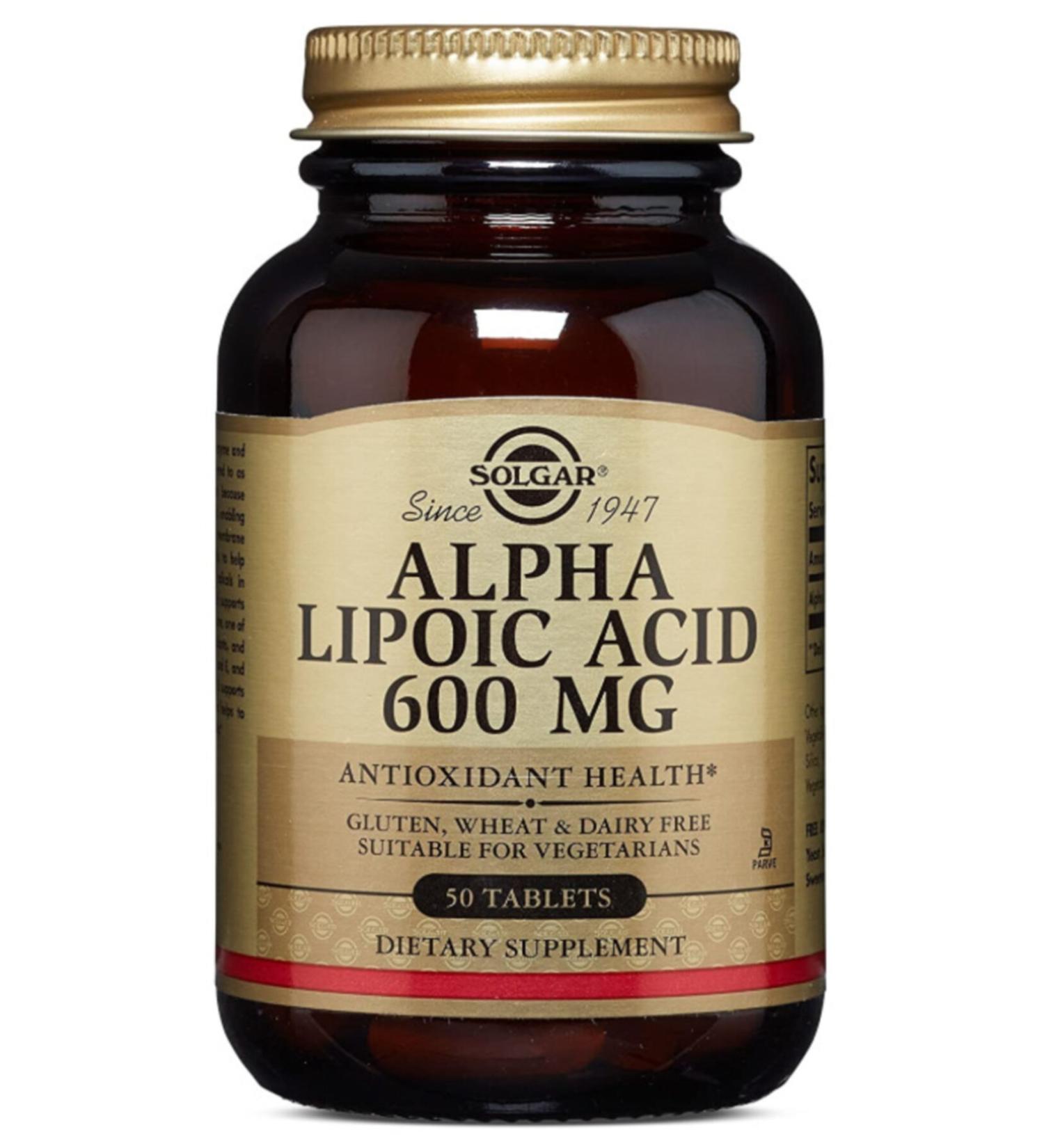 Solgar Alpha Lipoic Acid 600mg 50 Tablets