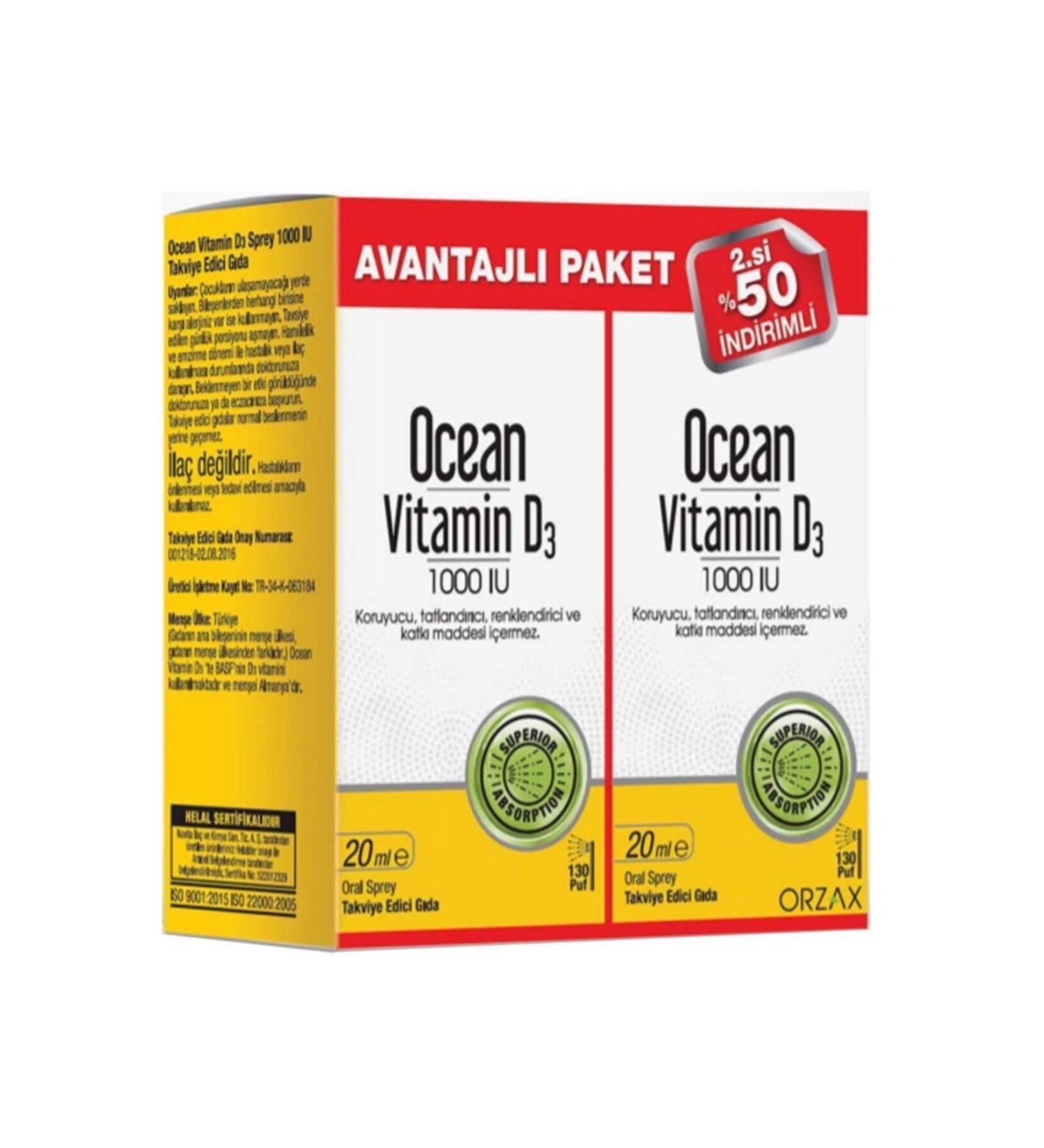 Orzax Ocean Vitamin D3 1000 Iu Spray 2nd Si P Discounted