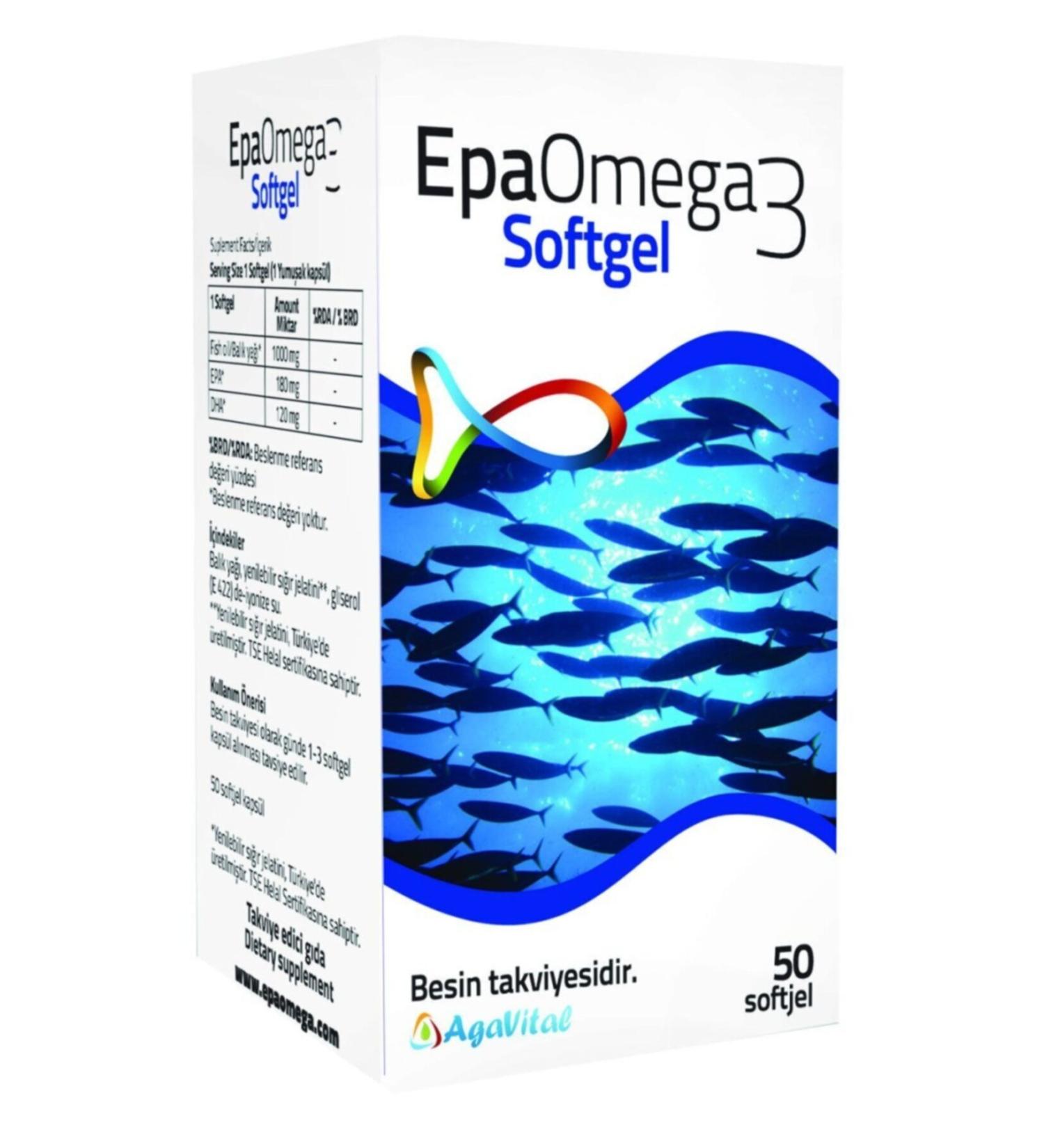 AGAVITAL Epaomega Fish Oil 50 Softgel Capsules