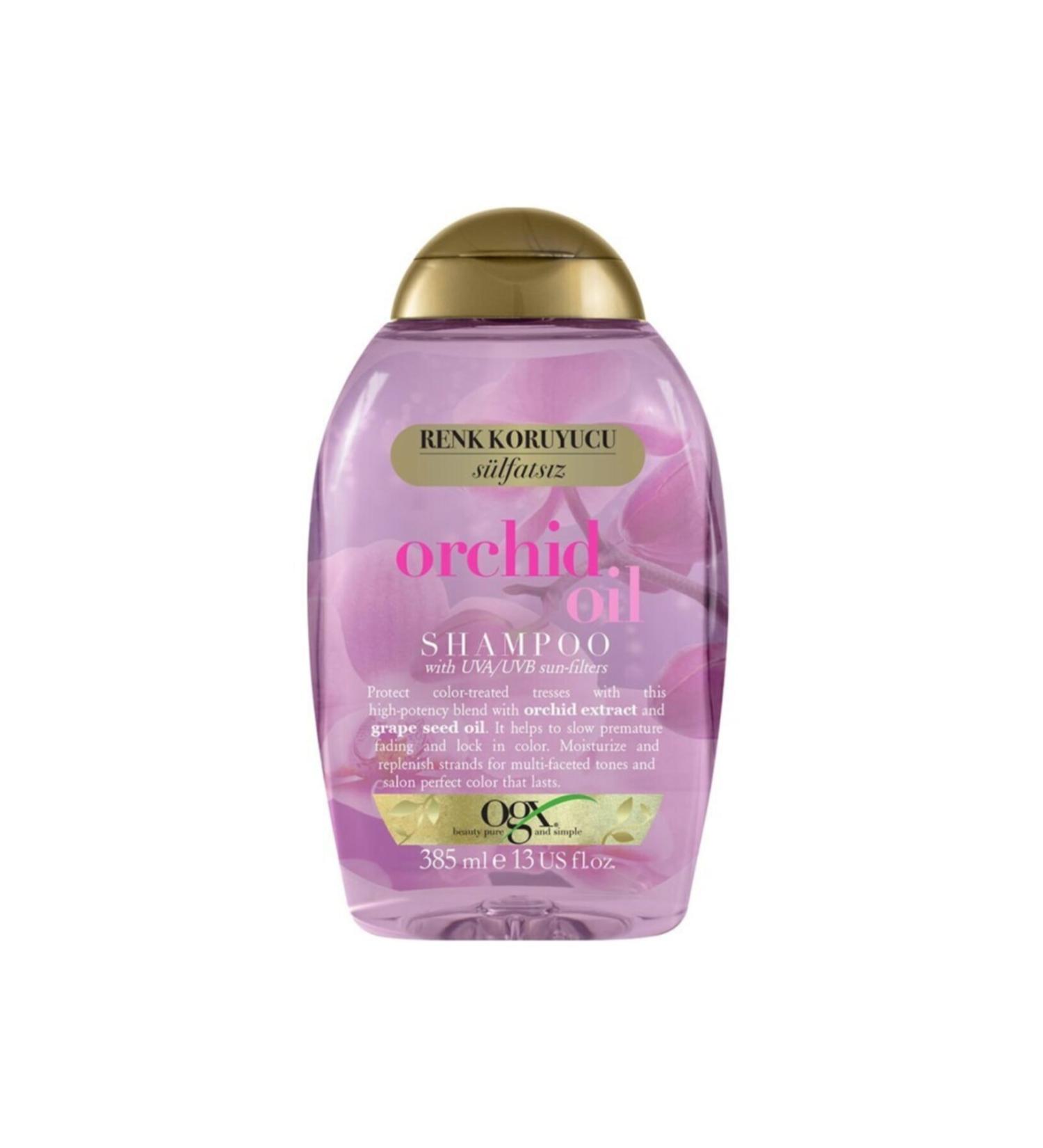 OGX Orchid Oil Color Protecting Sulfate-Free Shampoo for Dyed Hair 385 Ml