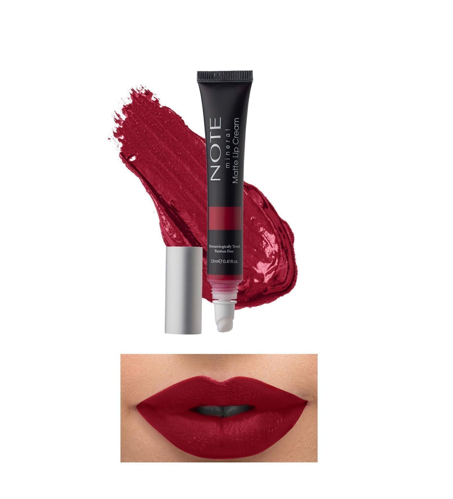 Note Cosmetics A Permanent Liquid Lipstick with an Easy-to-Apply Semi-Matte Finish-06 Go Red Passi-235
