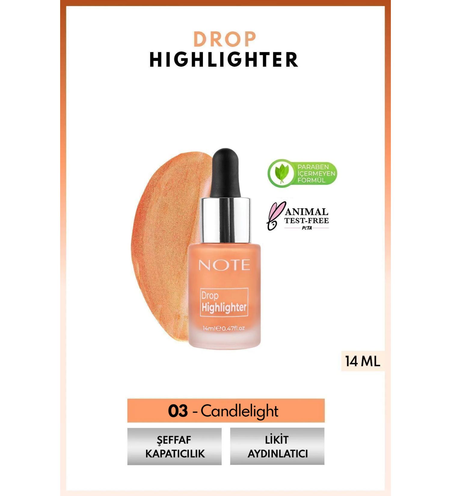 Note Cosmetics Liquid Illuminator with Permanent Formula - 03 Candlelight
