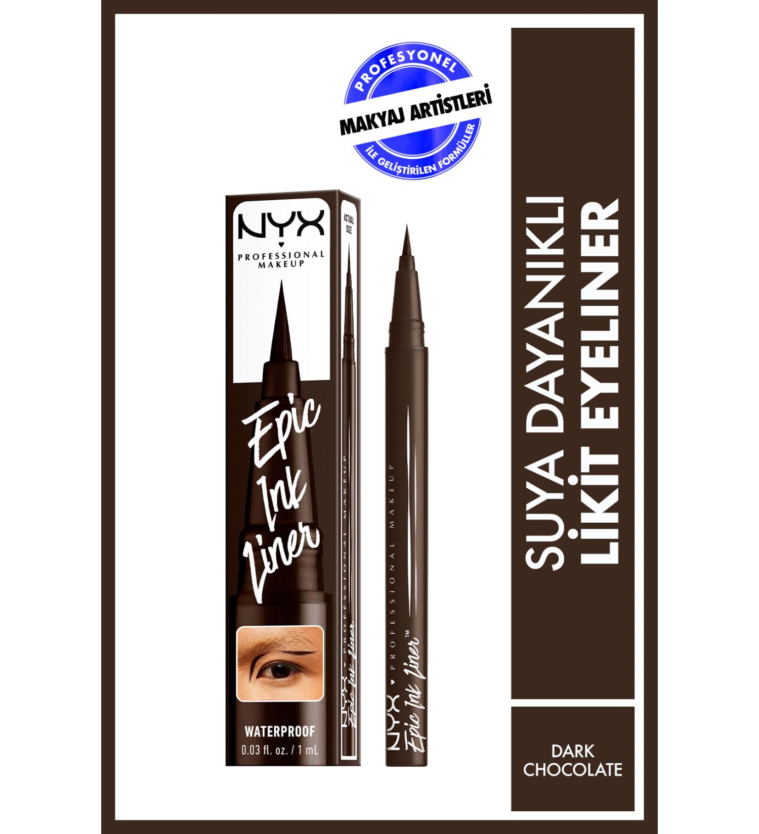 NYX Professional Makeup Epic Ink Liner - Dark Chocolate - Brown Eyeliner - Buy Online on GoSupps.com