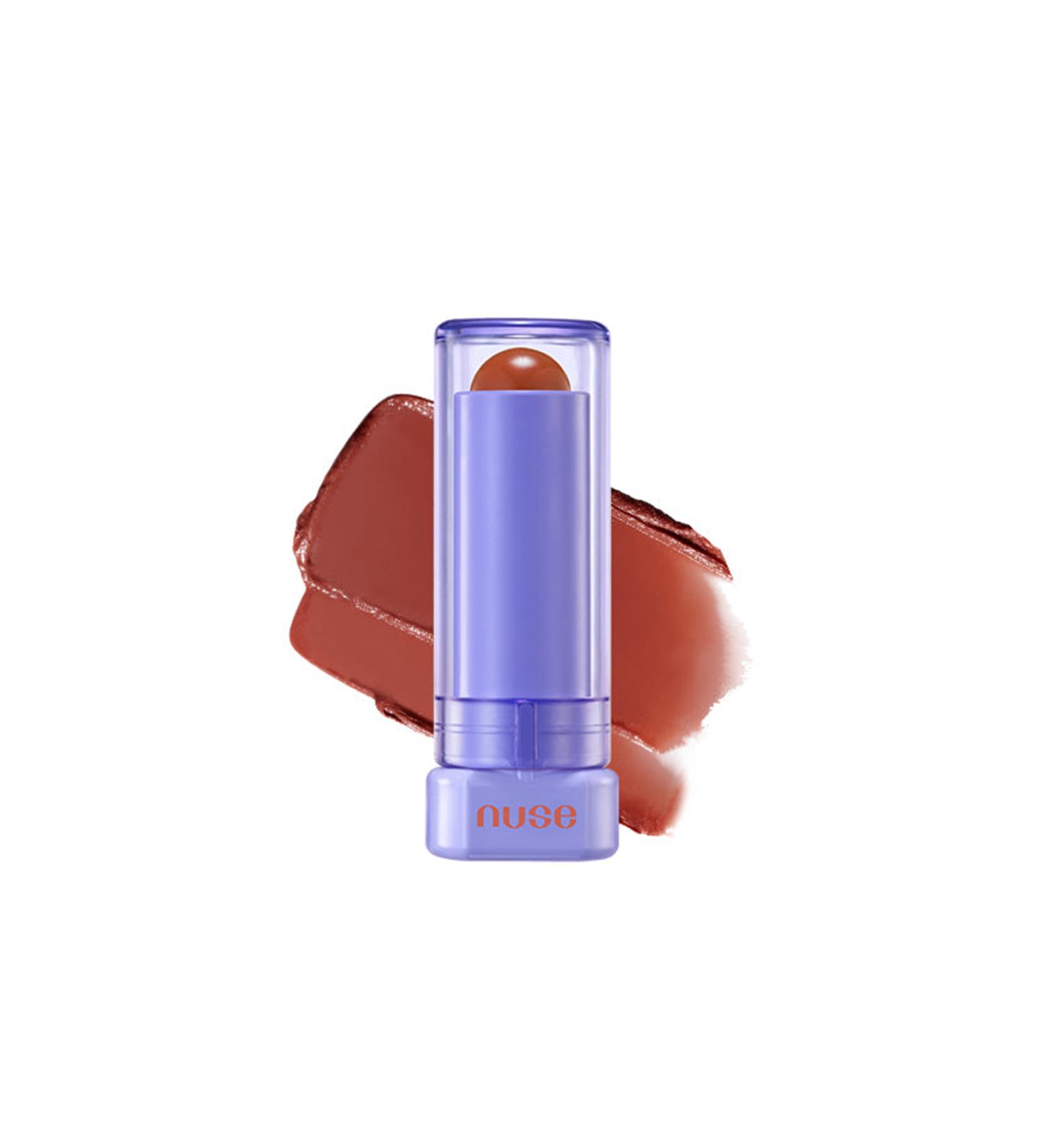 NUSE MAKEUP Nuse Color Care Lipbalm- 01 French Nude / Long-lasting Shiny Lipstick with Intense Moisturizing Effect