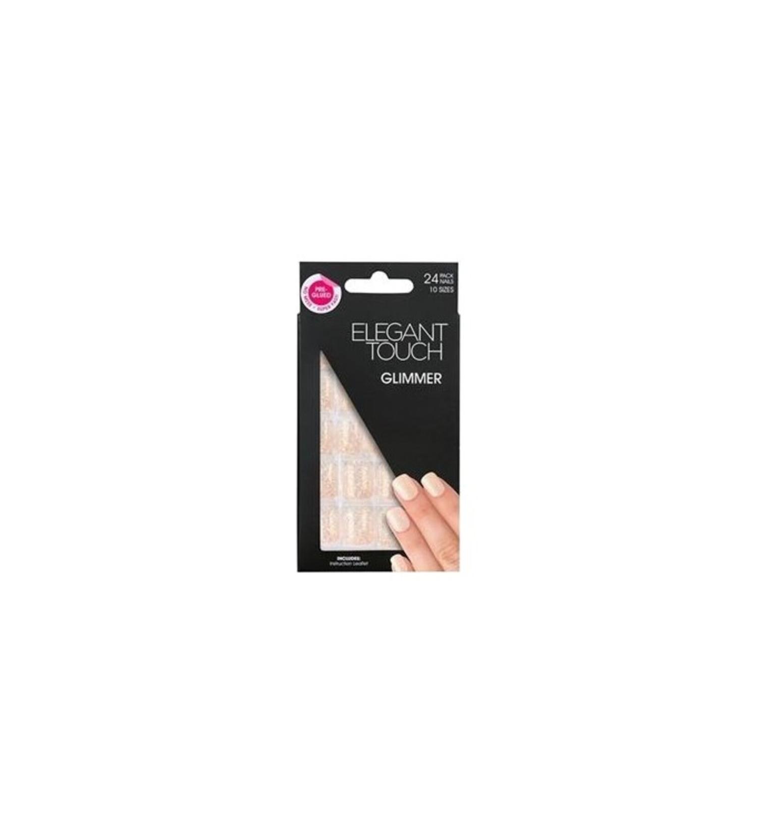 Elegant Touch Polished Nails-Sparkly Skin Color