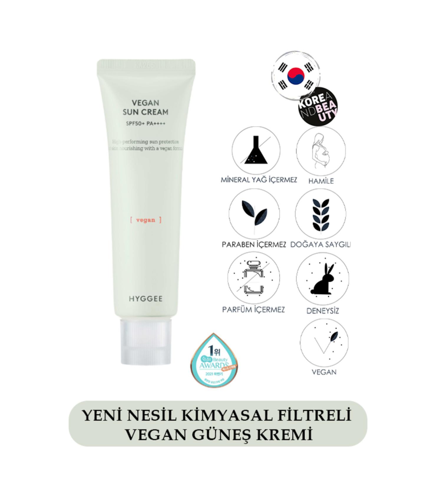 HYGGEE Vegan Sun Cream 50 Ml - New Generation Chemical Filter Vegan Face Sun Cream - Buy Online on GoSupps.com