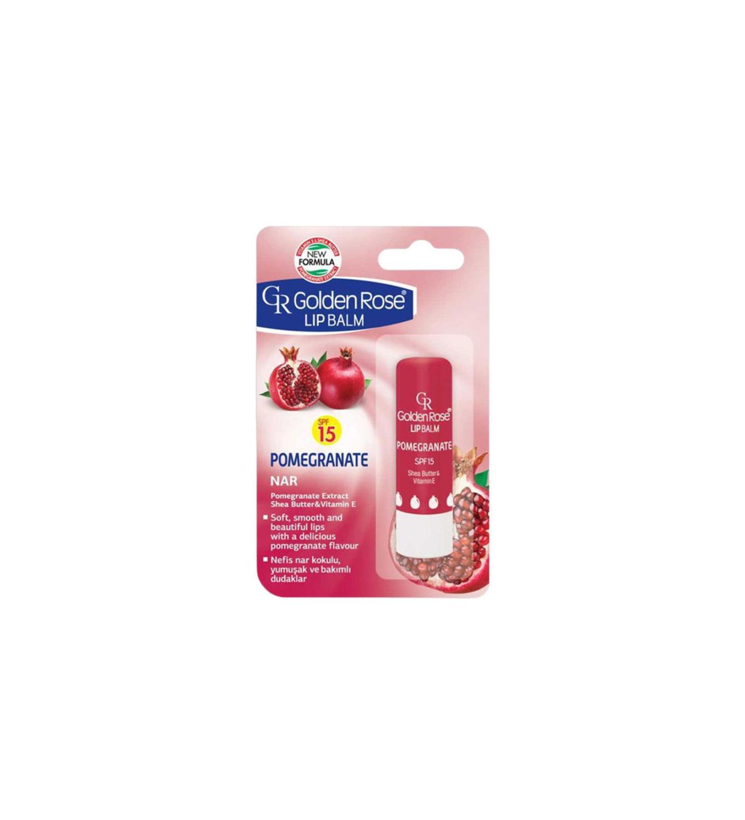 Golden Rose Lip Balm Pomegranate Spf 15
