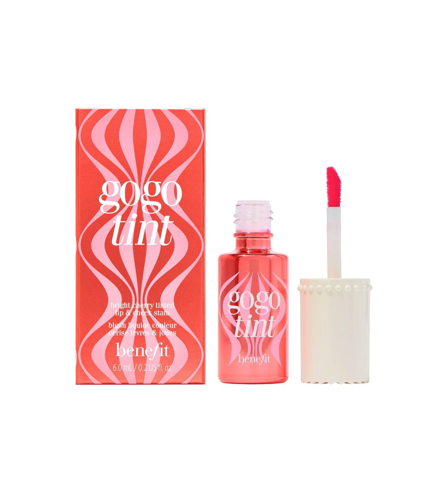 benefit cosmetics Gogo Tint - Long-Lasting Satin & Shiny Finish Multi-Purpose Lip & Blush Liquid Colorant 6ML