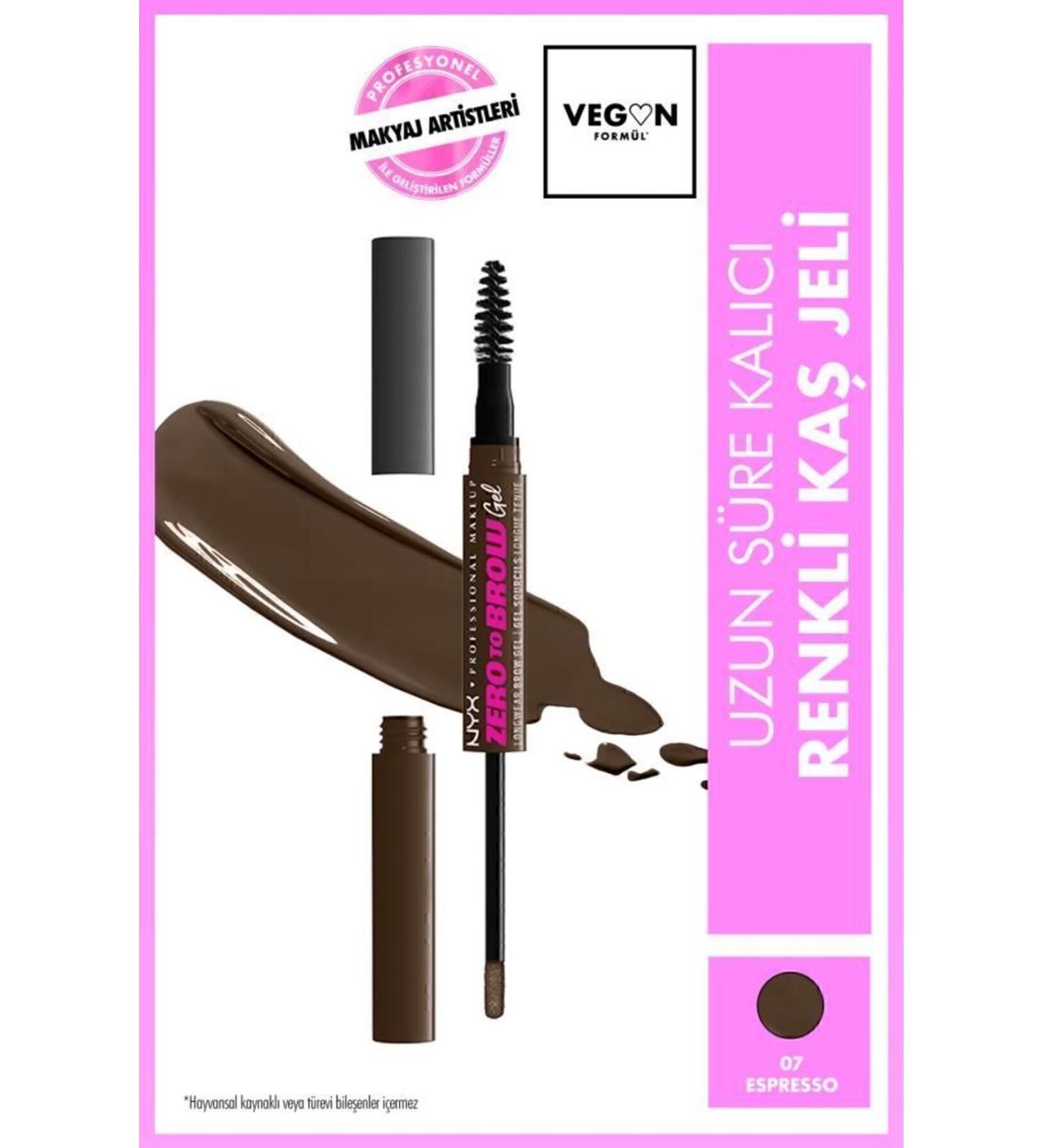 NYX Professional Makeup Zero to Brow Long-Lasting Eyebrow Gel - Espresso - Buy Online on GoSupps.com