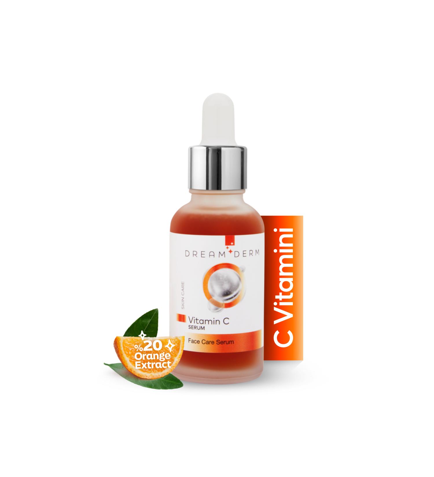 Dream Derm Vitamin C Serum - Brightening and Revitalizing Care Orange Extract 30 ml - Buy Online on GoSupps.com
