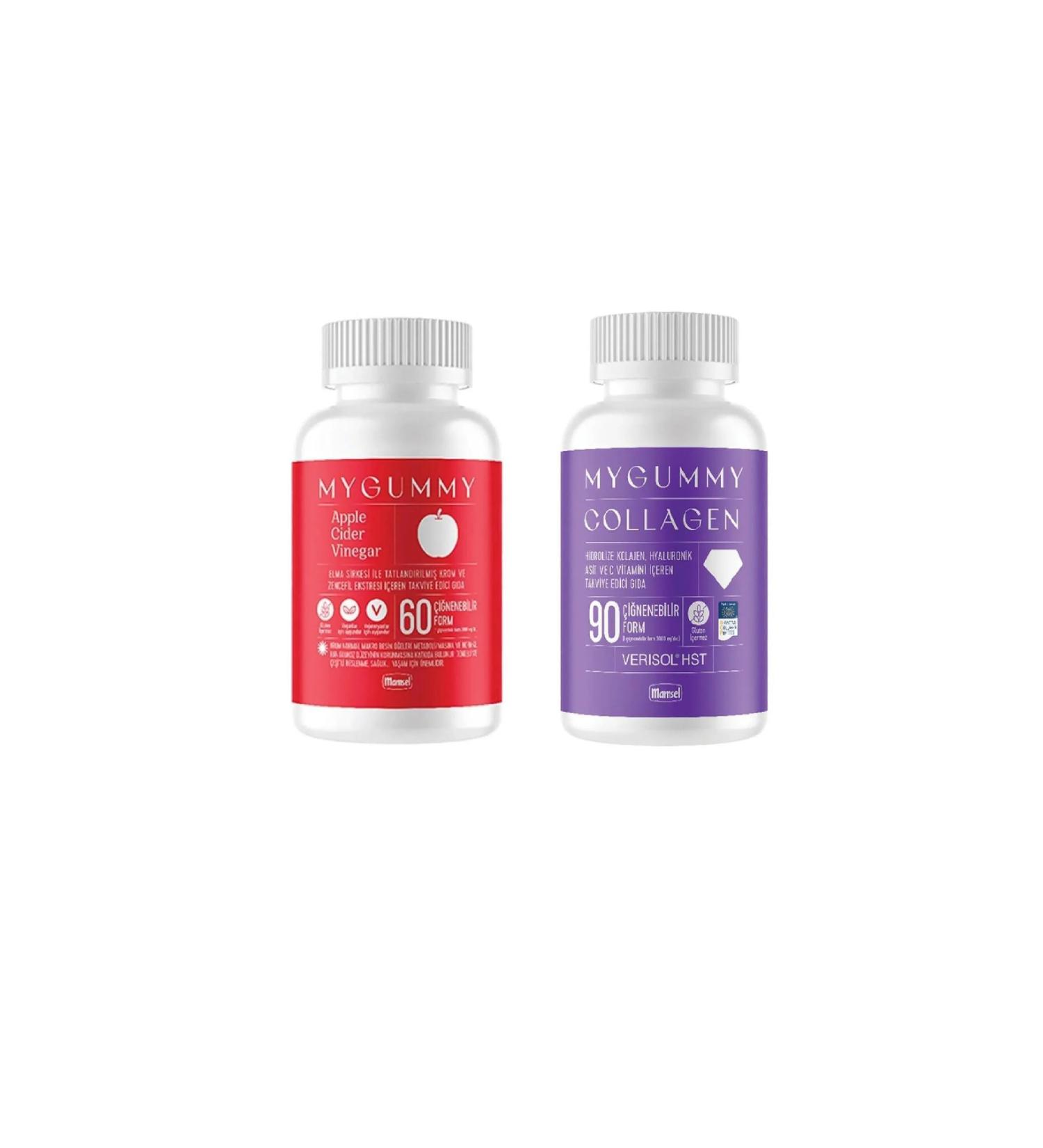 MAMSEL Mygummy Apple Cider Vinegar and Collagen 60+60 Chewable Form
