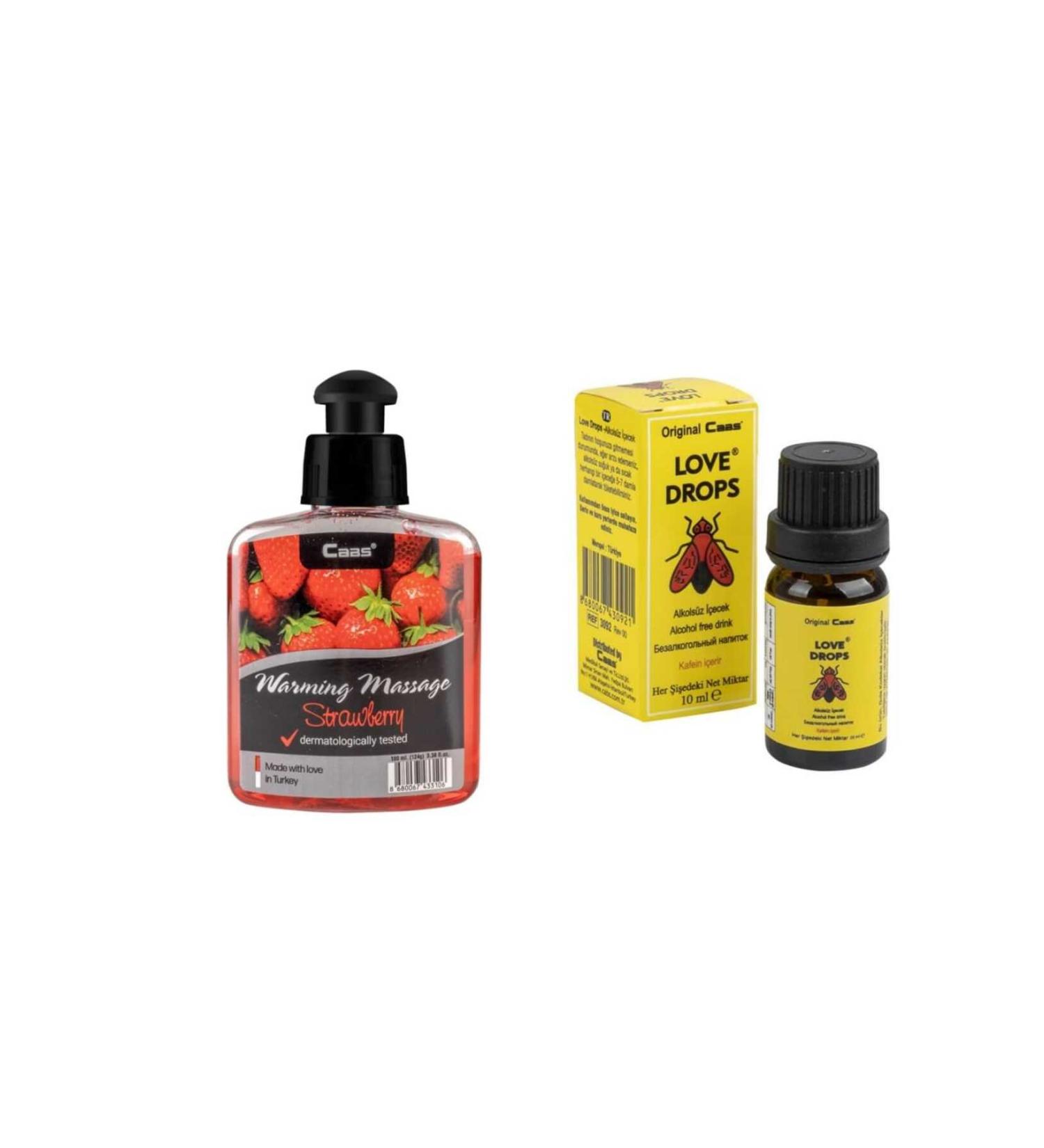 Pure Creams Strawberry Massage Gel + Special Effect Women Drop 1 Piece