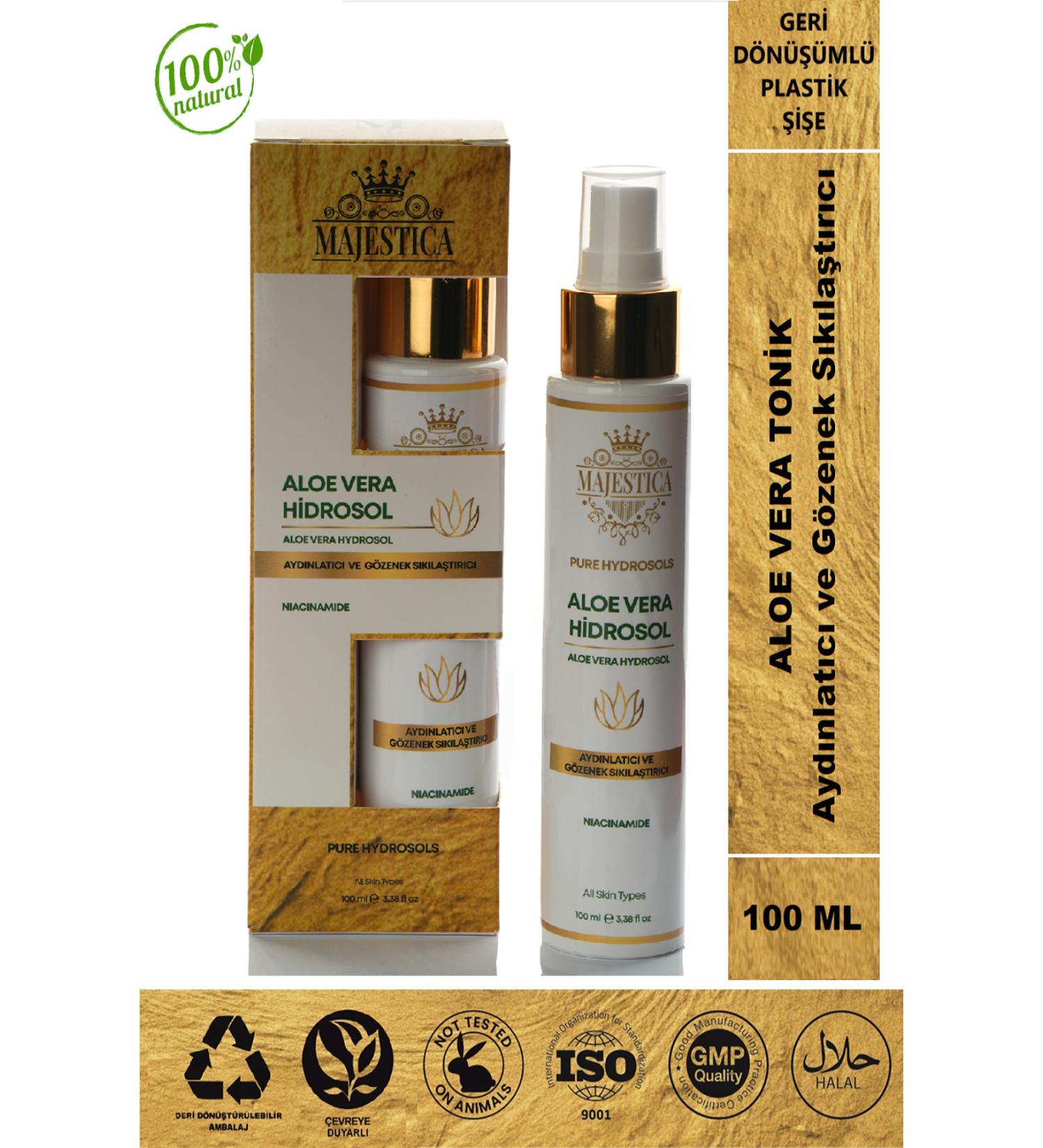 Majestica Aloe Vera Toner Brightener and Pore Tightener - Buy Online on GoSupps.com