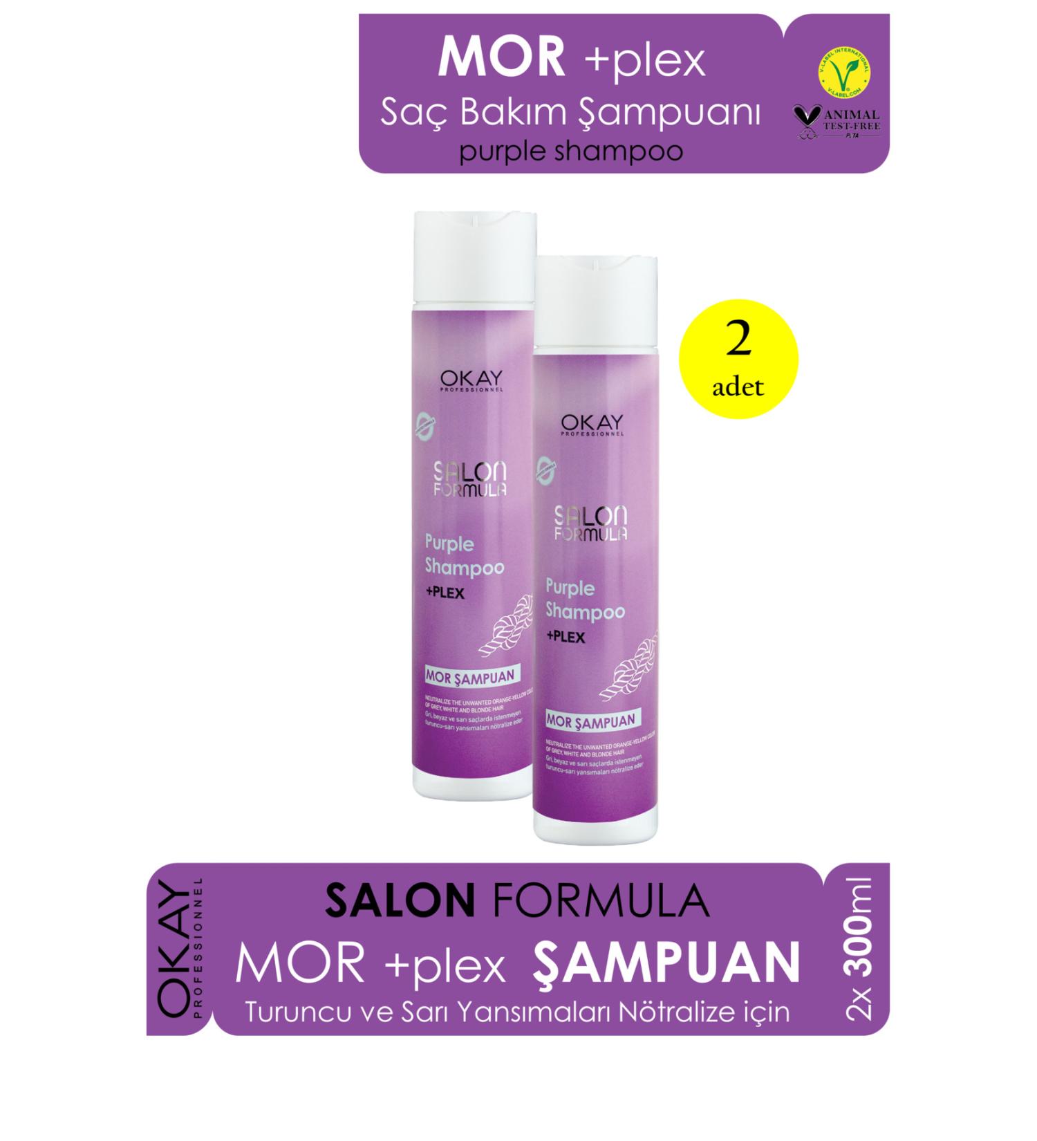 OKAYPROFESSIONNEL SALON FORMULA SET OF 2 PURPLE Shampoo (300ml+300ml) OKAY PROFESSIONNEL