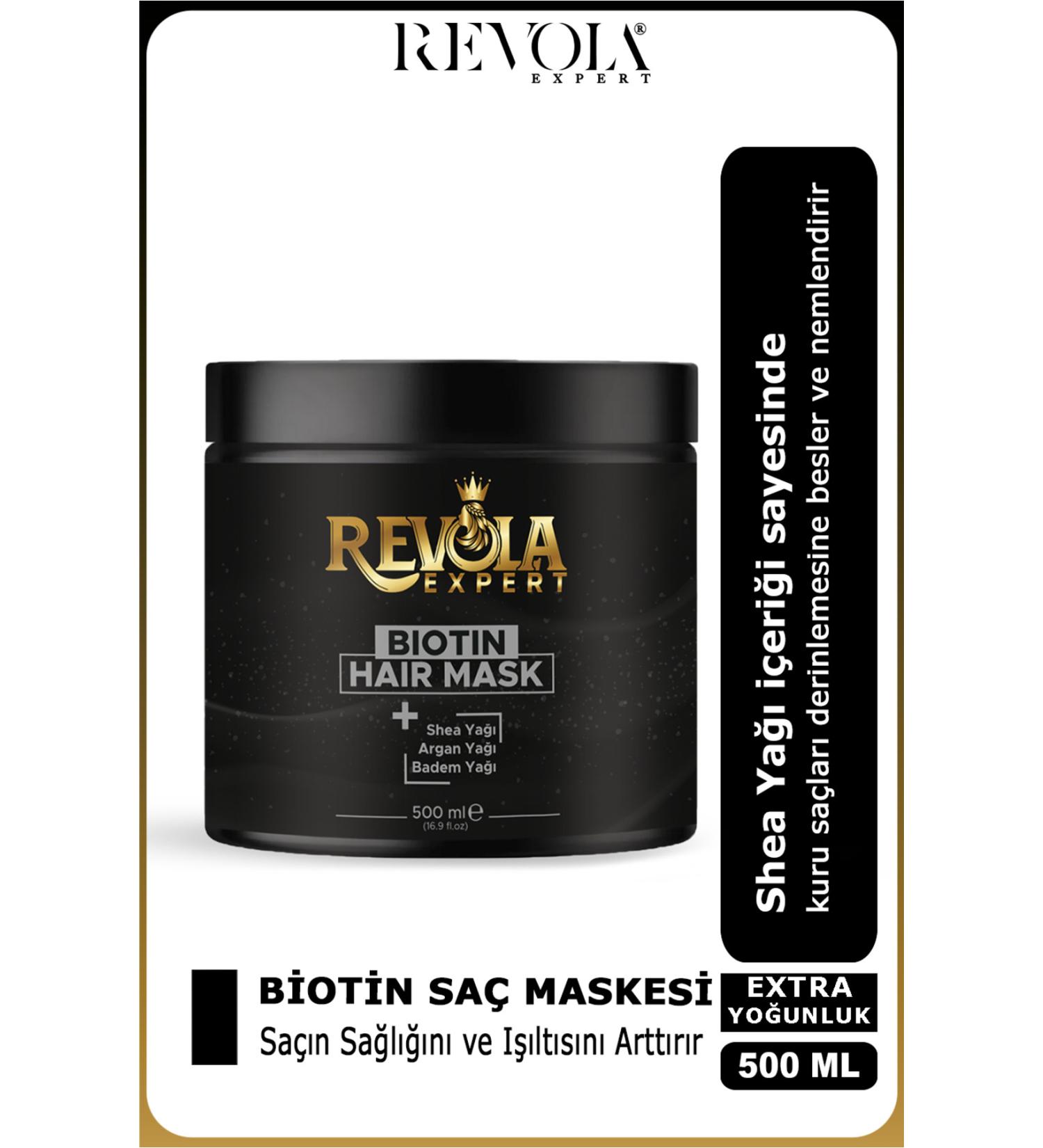 REVOLA EXPERT Biotin Keratin Intensive Care Hair Mask for Extremely Damaged and Weak Hair 500 ml - Buy Online on GoSupps.com