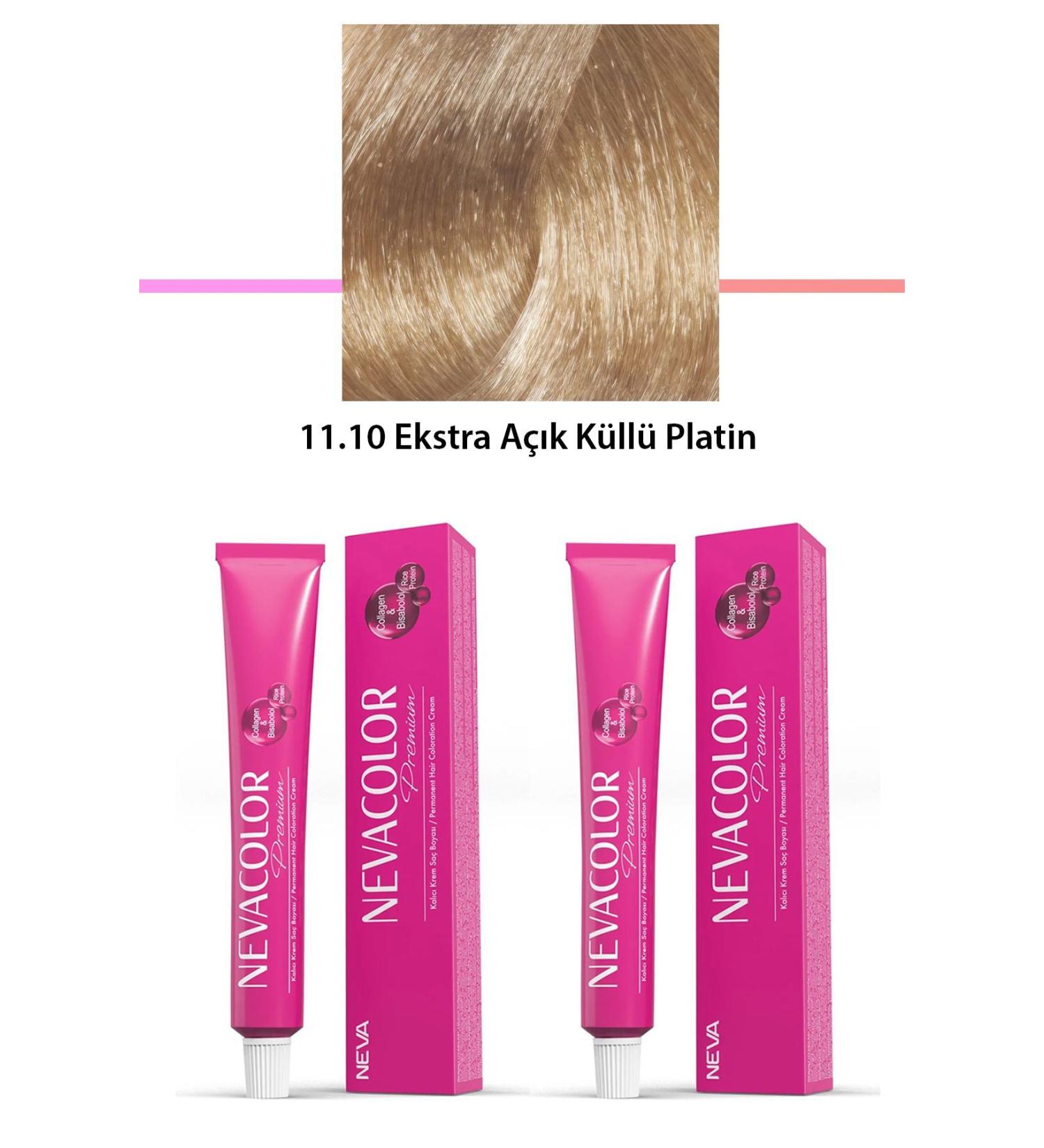Easy Supply 2 Set Premium 11.10 Extra Light Ash Platinum - Permanent Cream Hair Dye 2 X 50 g Tube