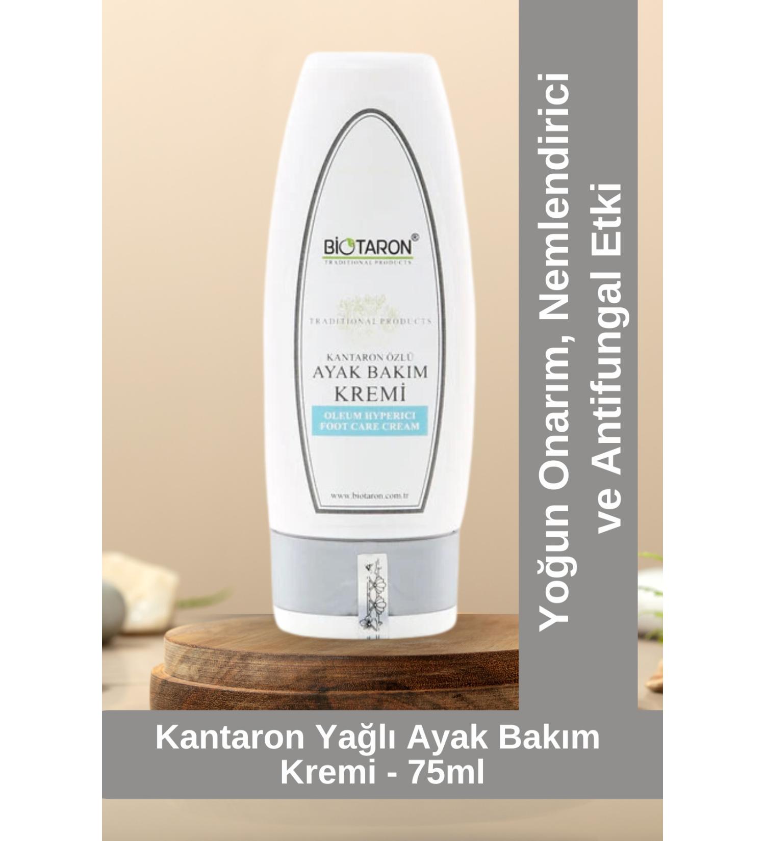 Biotaron St. John's Wort Oil Foot Care Cream - 75ml | Intensive Repair Moisturizing and Antifungal Effect - Buy Online on GoSupps.com