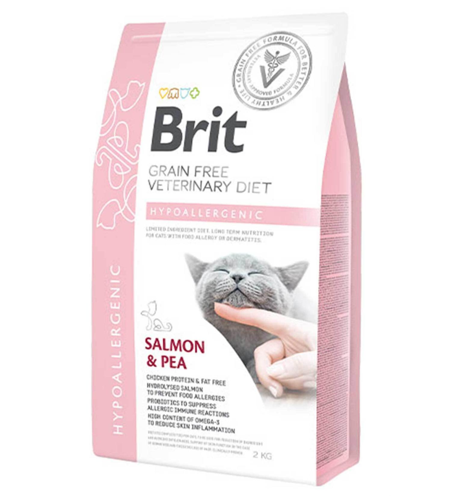 Brit Care Brit Veterinary Diet Hypoallergenic Grain-Free Salmon Cat Food 2kg