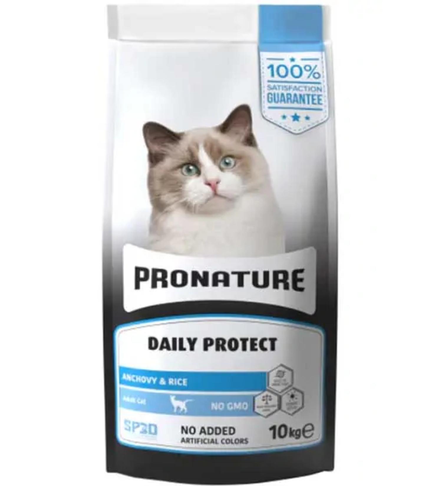 pronature Daily Protect Adult Cat Food with Anchovy and Rice 10kg