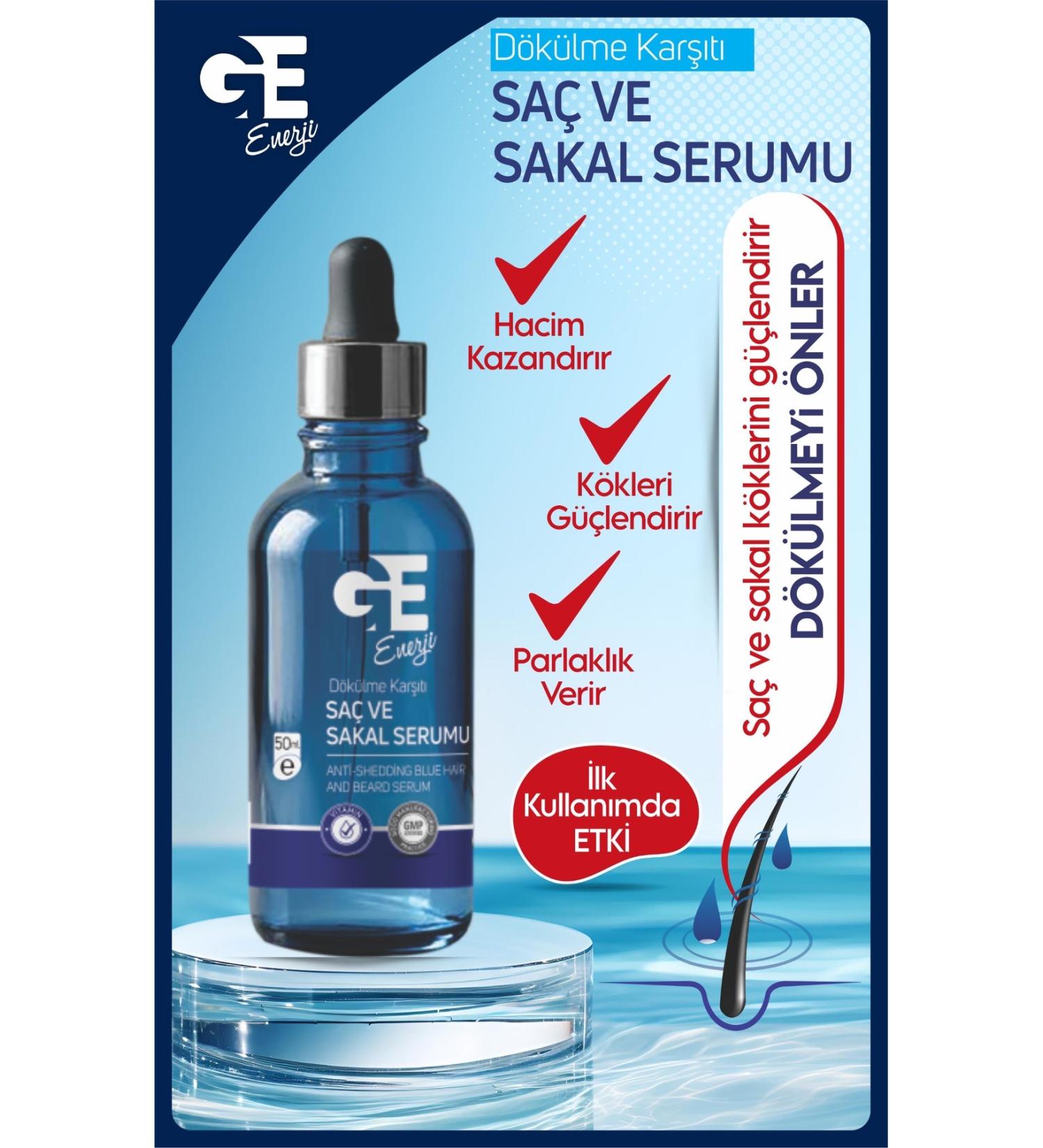 GE ENERGY Hair Beard Serum Nourishing Anti-Loss Biotin Procapil Complex Volume Plumping Formula 50 Ml - Buy Online on GoSupps.com