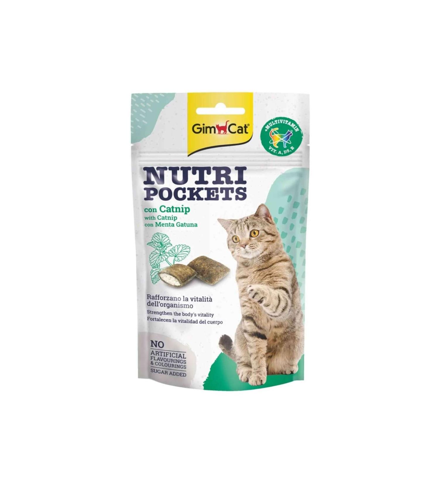 Gimcat Nutripockets Cat Reward Cat Grass & Multivitamin 60Gr