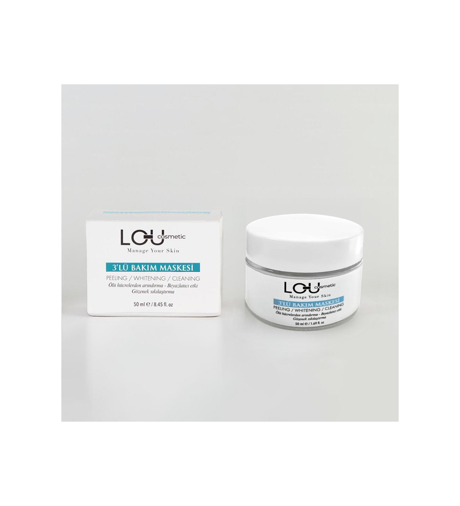 Lou Cosmetics 3-Pack Care Mask 50 ml
