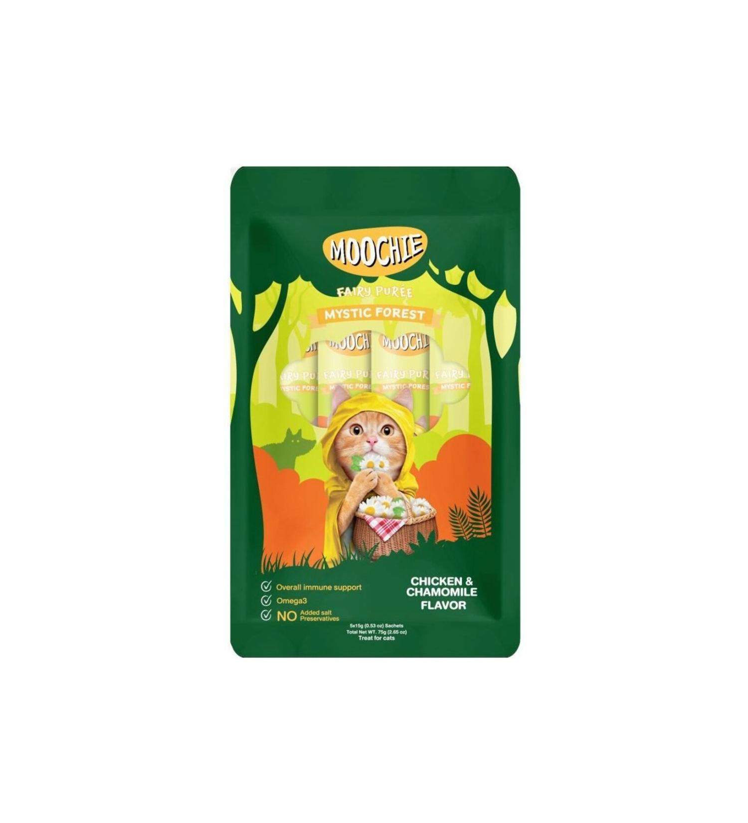 MOOCHIE Chicken and Chamomile Flavored 15g Sachet Delicious and Nutritious Cat Treat