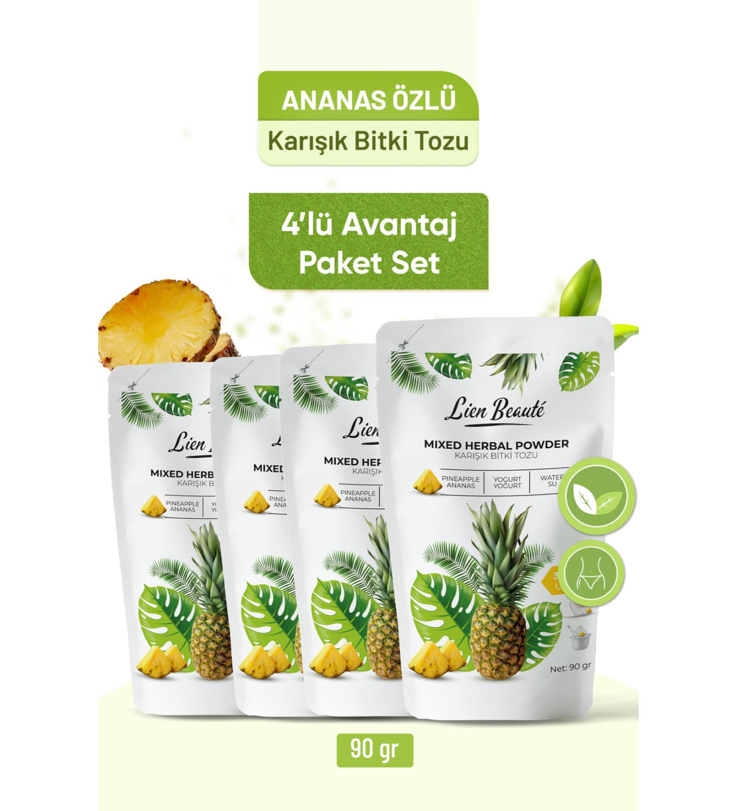 Lien Beaute Pineapple Slimming and Weight Loss Control Supporting Diet and Detox Form Powder Pack of 4 - Buy Online on GoSupps.com