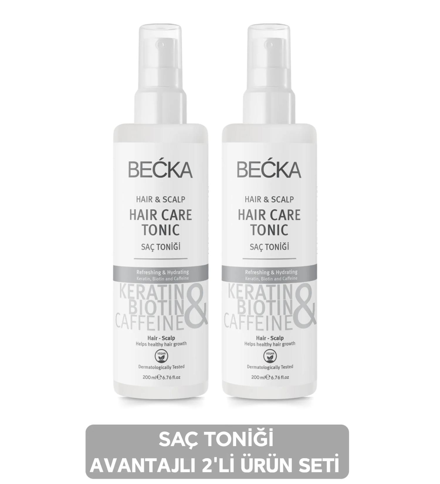 BE KA 2-Piece Set Hair Tonic Biotin Keratin and Caffeine Anti-hair Loss and Fast Hair Growth Effective 200 ml - Buy Online on GoSupps.com